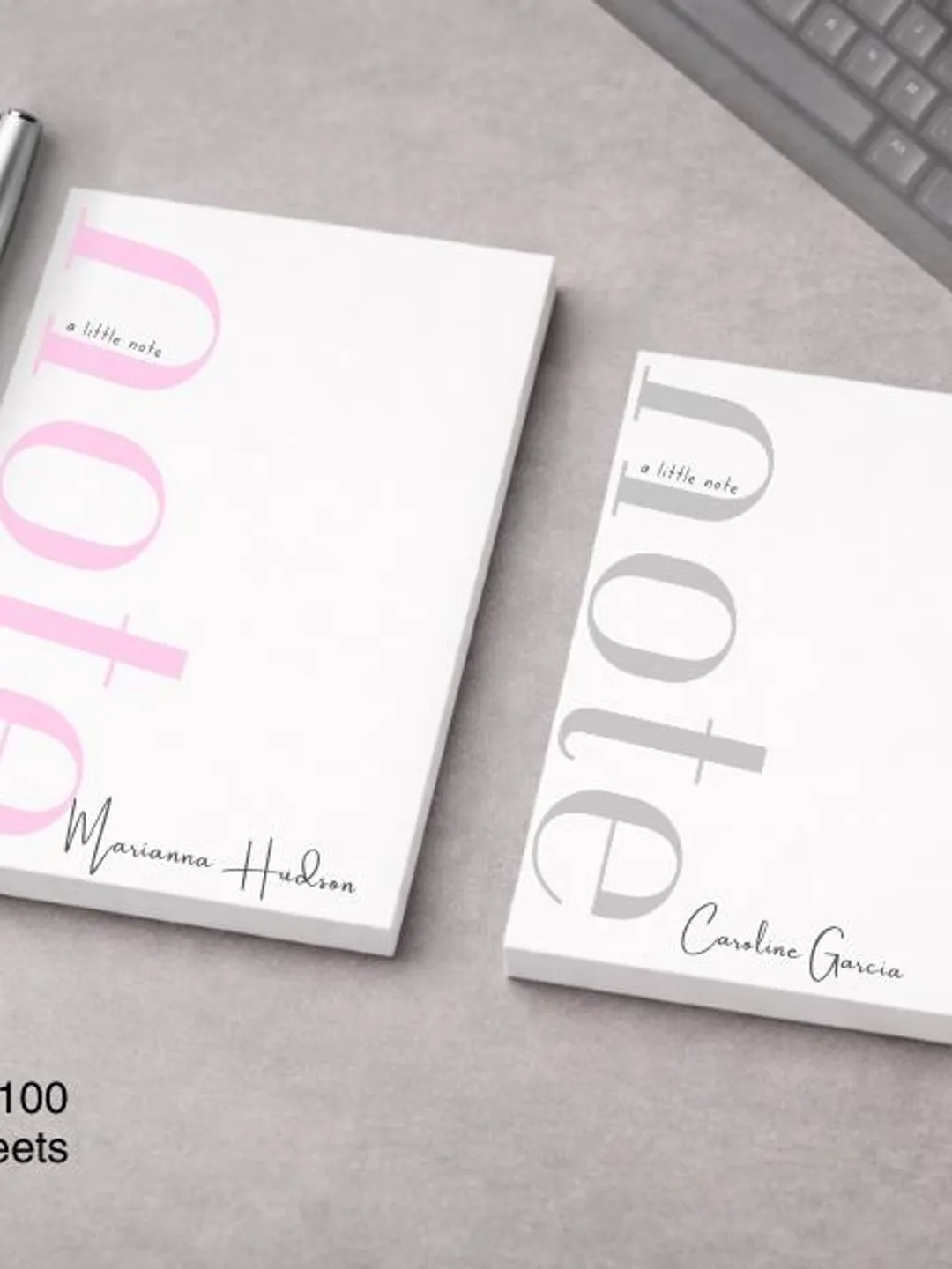 Notepad Lettering Custom / To do List /Personalized Notepad | Modern Lowercase Name, 20 ...