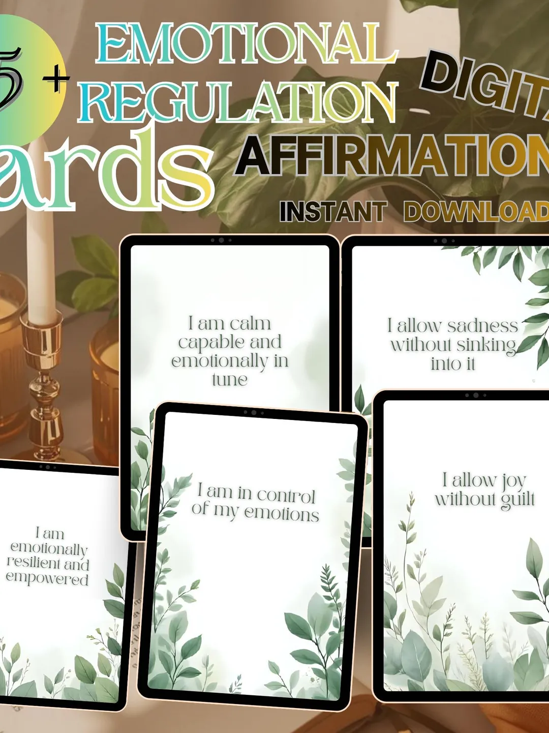 Emotional Regulation Affirmation Cards, Printable Mindfulness Cards ...