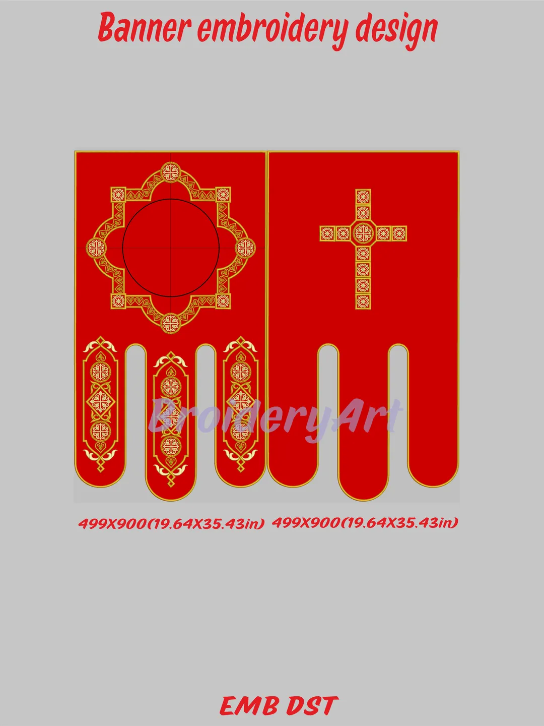 Banner embroidery design