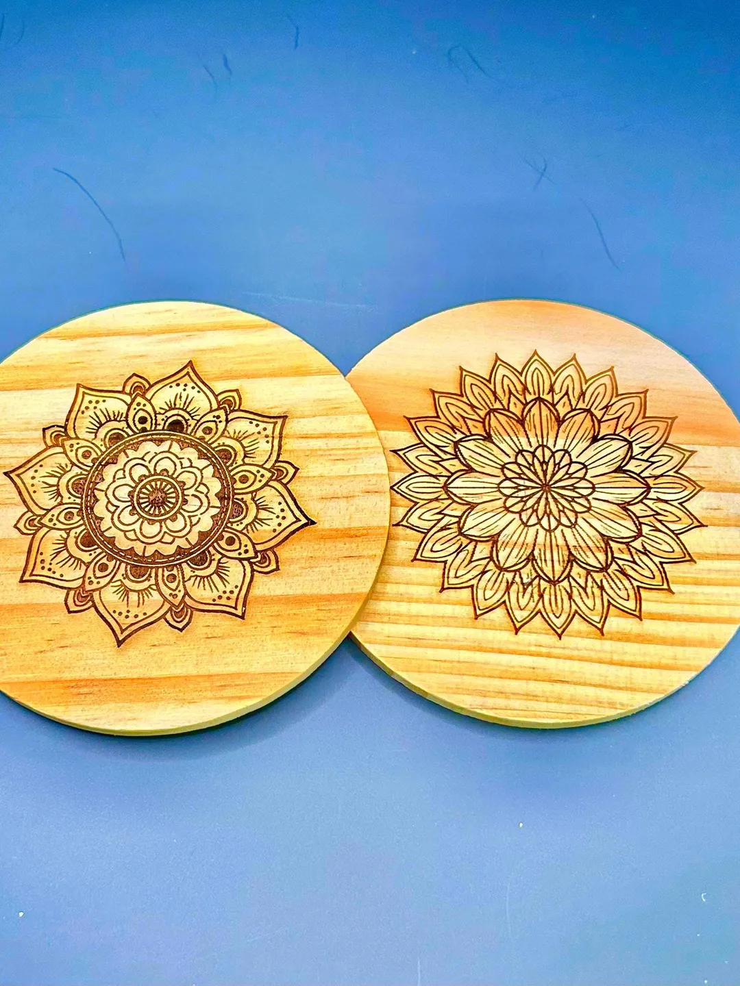 Custom Wood Coaster Set of 2, -4 or -6 – Personalized Engraved Drink ...