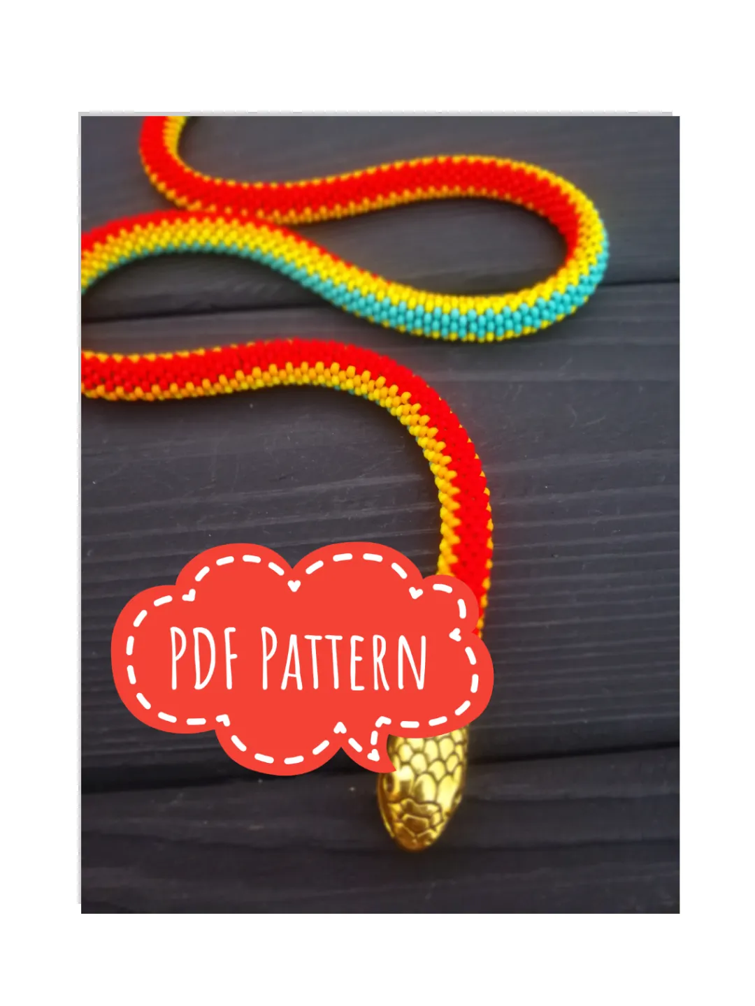 PDF Bead Crochet Pattern , Pattern for Necklace and Bracelet bead crochet