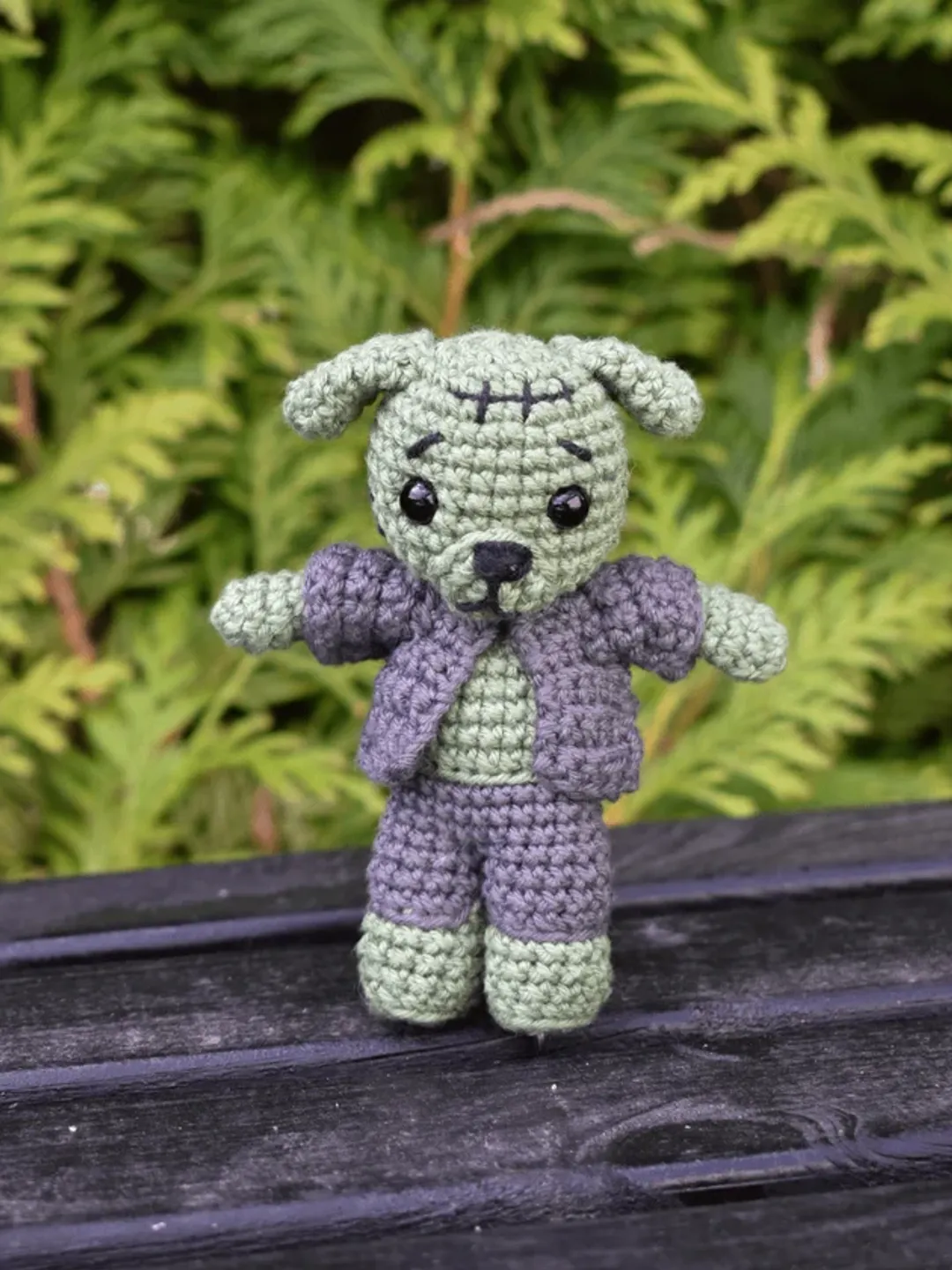 Frankie Dog Crochet Amigurumi Pattern PDF, Halloween Dog Crochet Pattern, Cute Spooky Puppy, Stuffed Animal Doll, DIY Halloween Decor