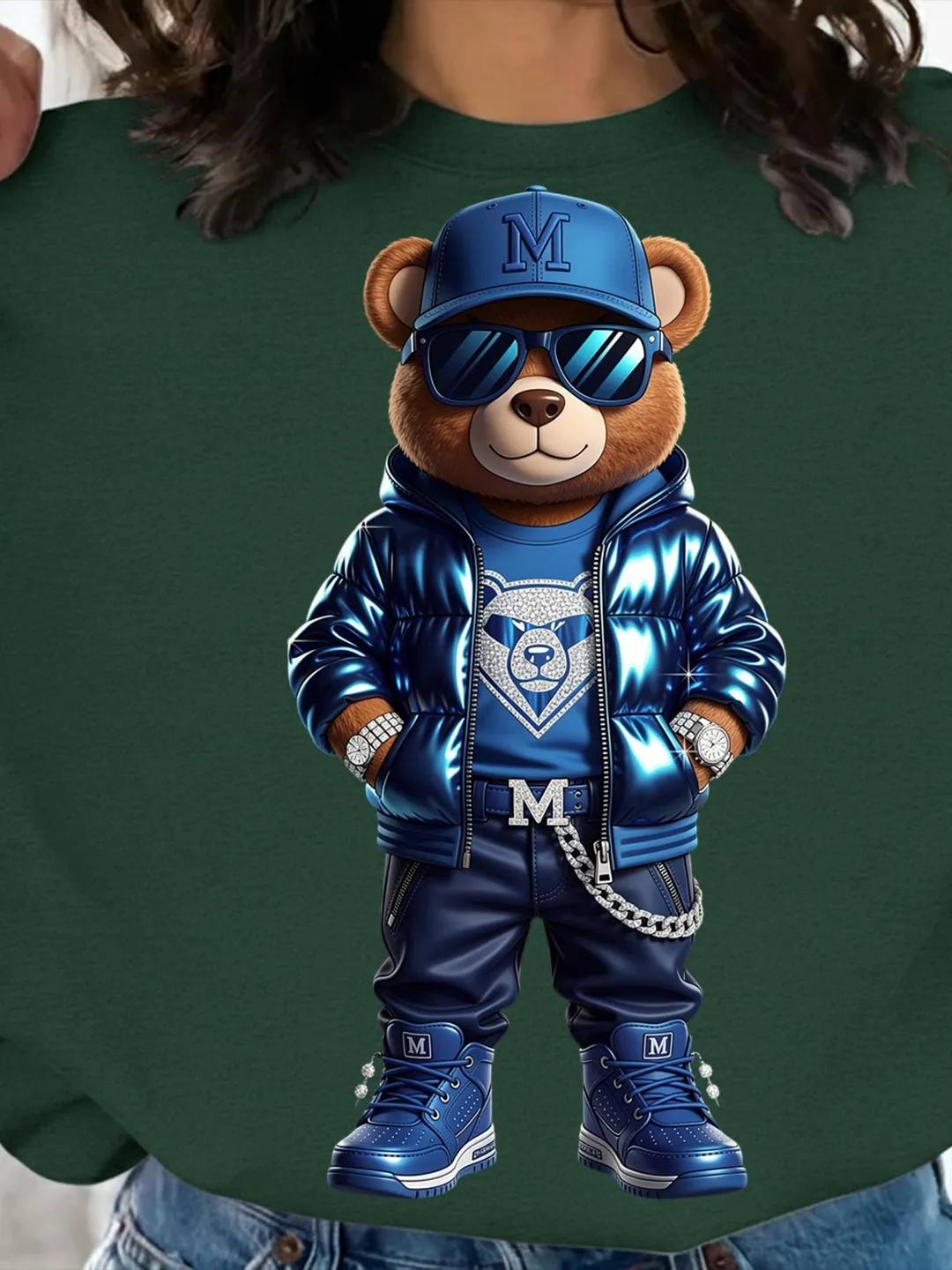 Pink Rapper Bear Hip Hop Teddy Bear PNG • Urban Rap Bear Graphic (300 DPI)