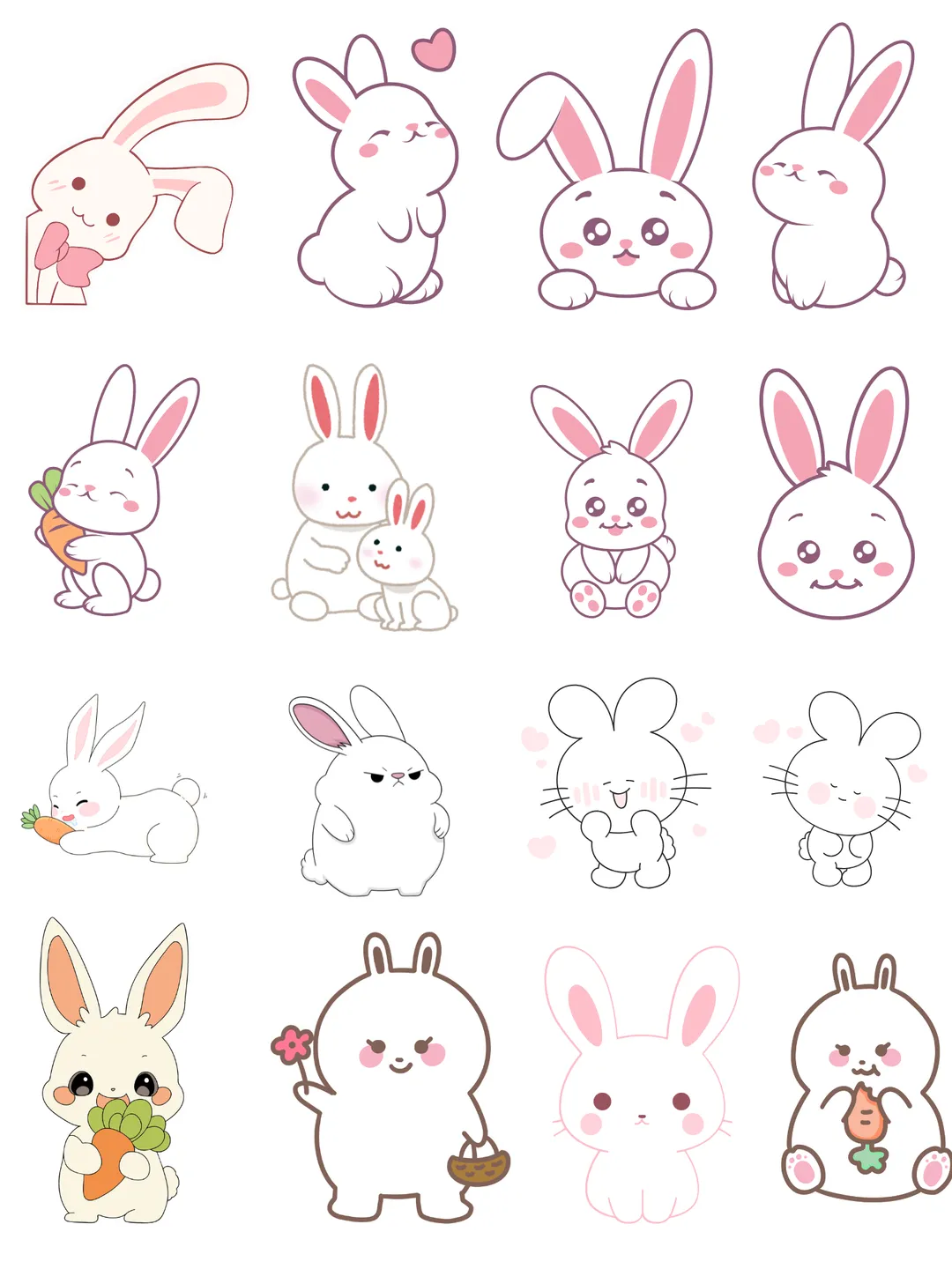 cute bunny stickers