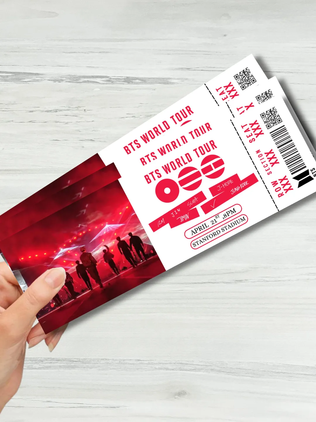 BTS World Tour Arirang Editable Ticket