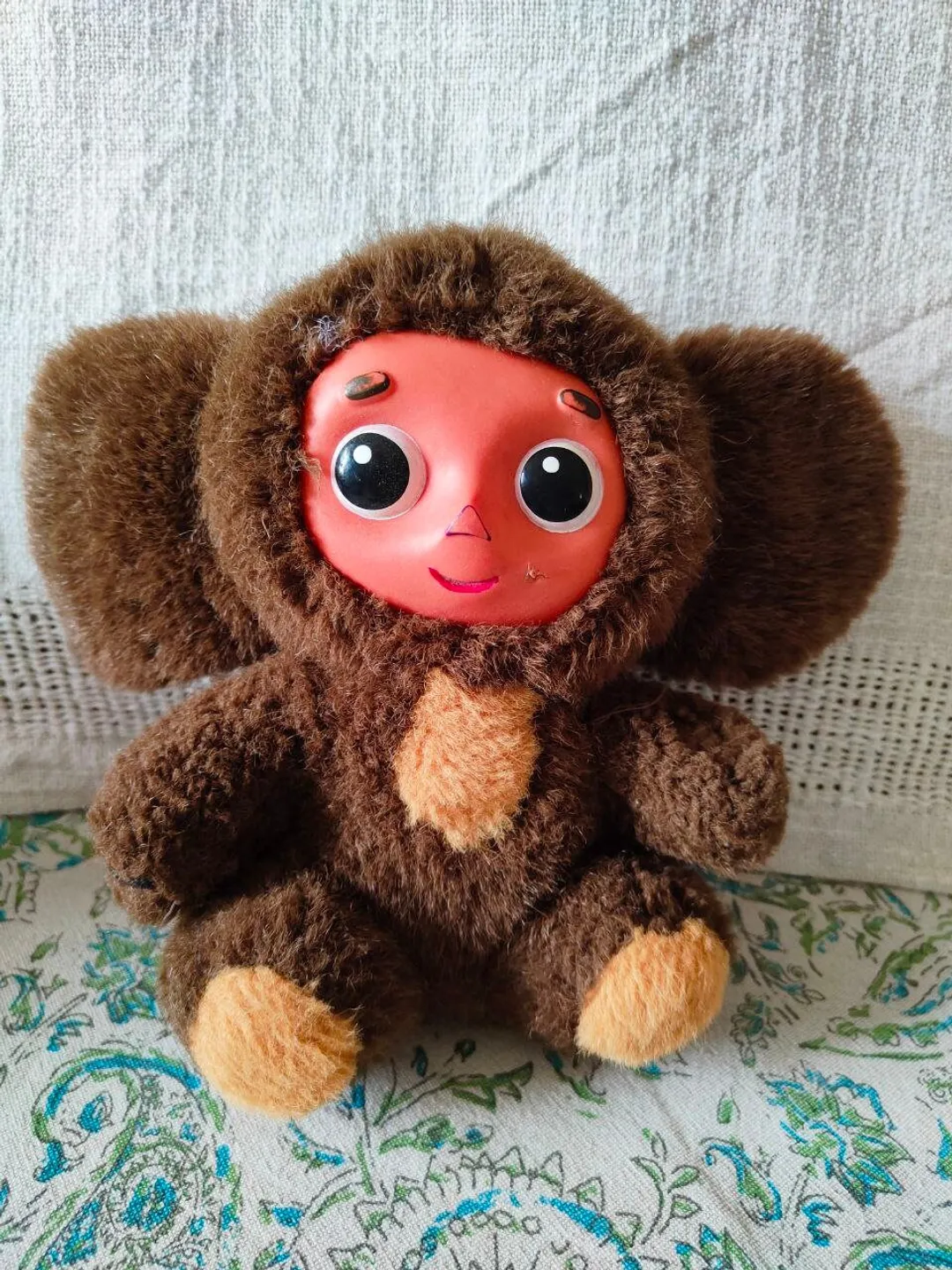 old toy Cheburashka,Soviet plush vintage,Cheburashka,toy for