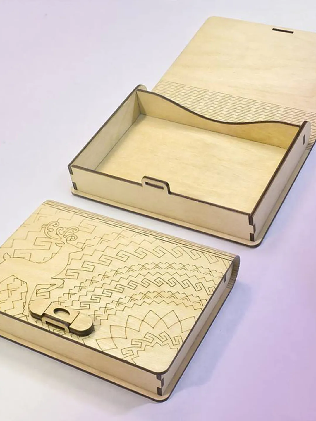 Digital Template Cnc Router Files Cnc Zippered Box Files for Wood Laser Cut Pattern