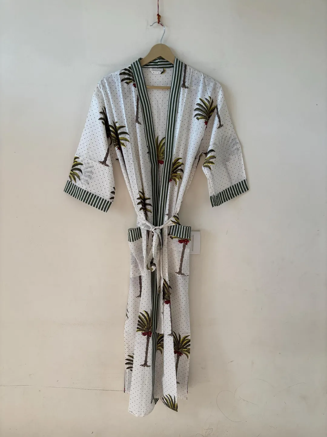 women's cotton kimono dressing gown Asian Wrap Organic-Cotton Kimono Robe