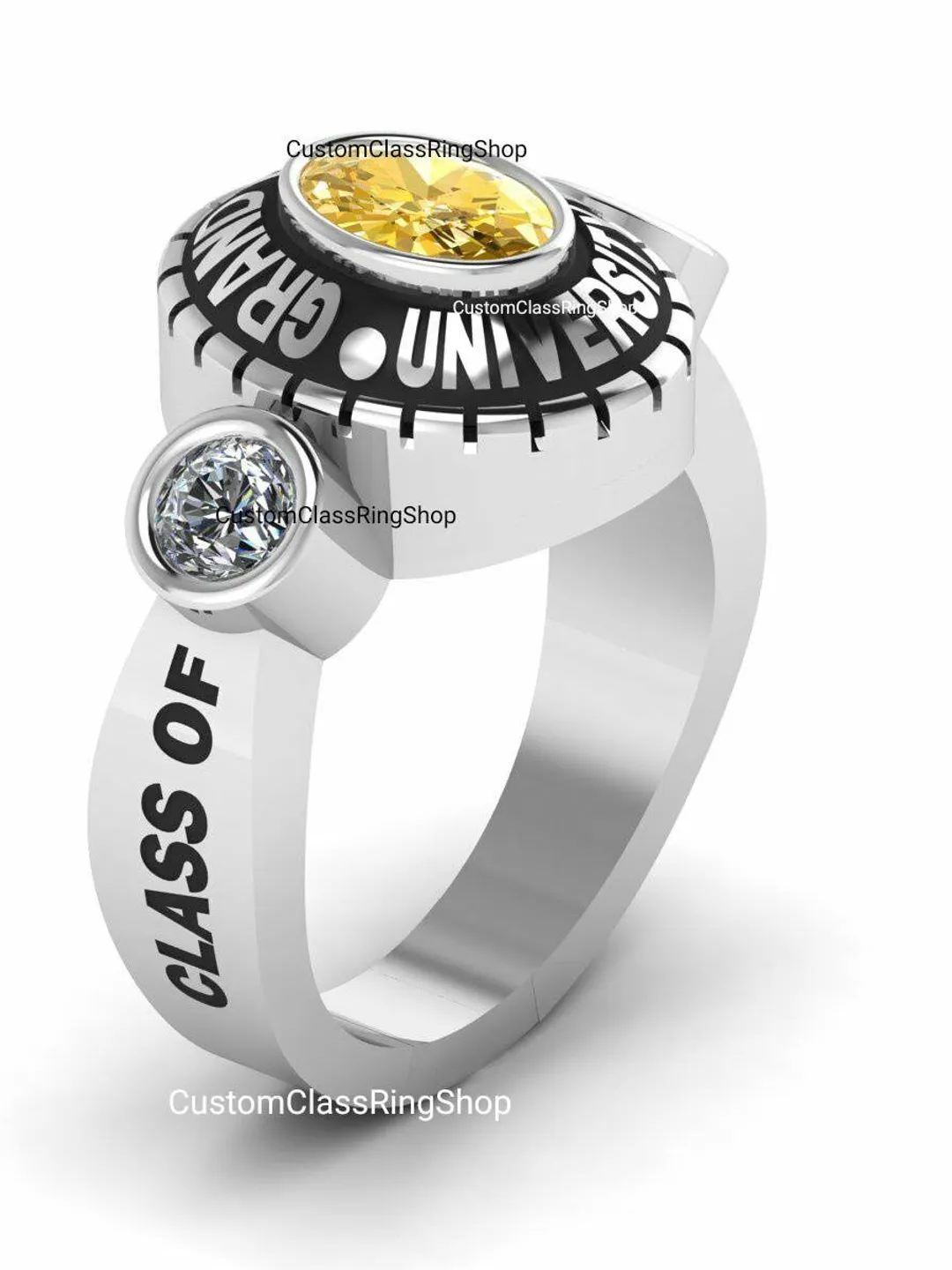 Humber Graduation Rings College Ring,University Ring,Graduation Gift ,Graduation Ring,Oval cut ...