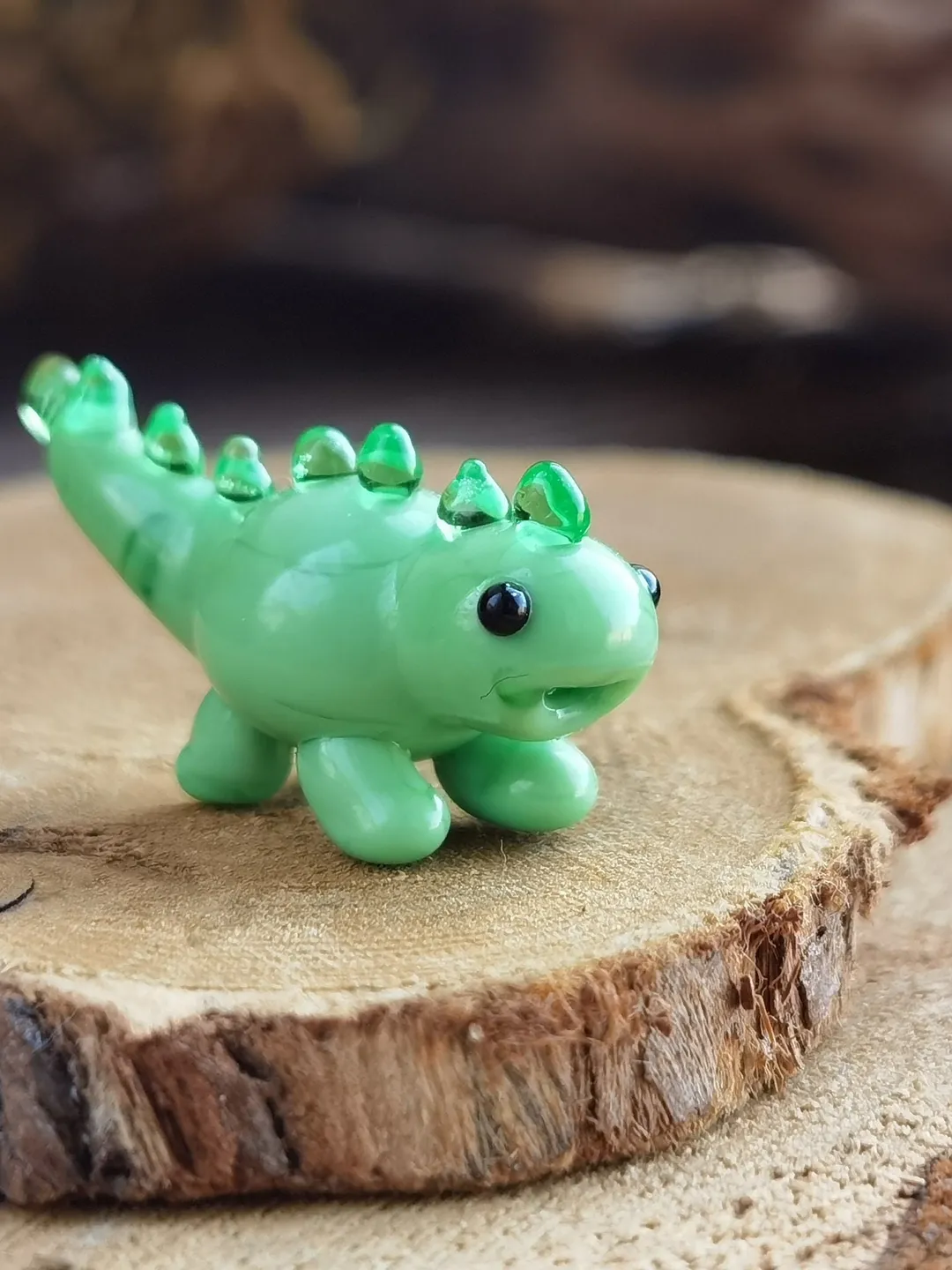 DINOSAUR ORNAMENTS Dinosaur figurine Glass dinosaur decor Miniature Dinosaur gift Dino figurine Glass figurines Tiny glass animals Terrarium