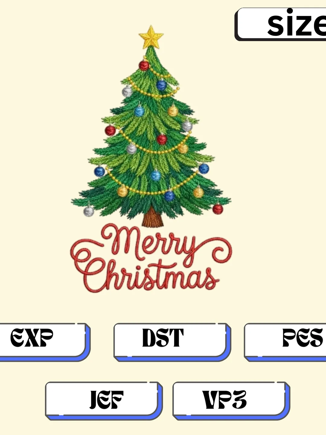 Download Best Professional Christmas Tree Embroidery Design Pattern ...