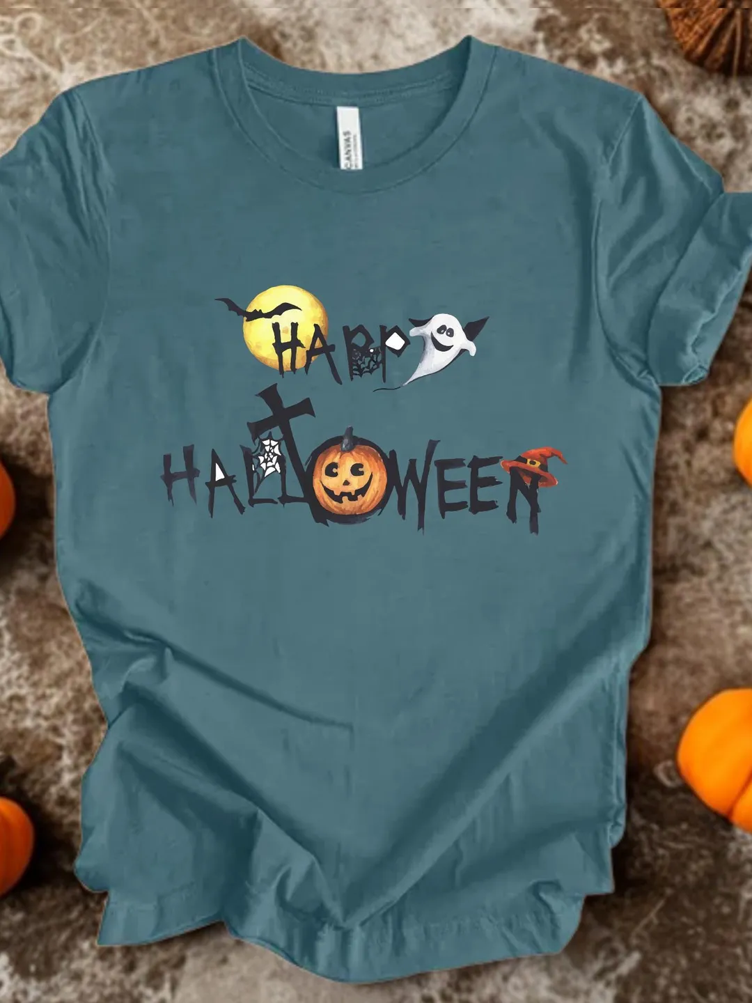Happy Halloween T-Shirt, Spooky Pumpkin Design, Fall Party Outfit