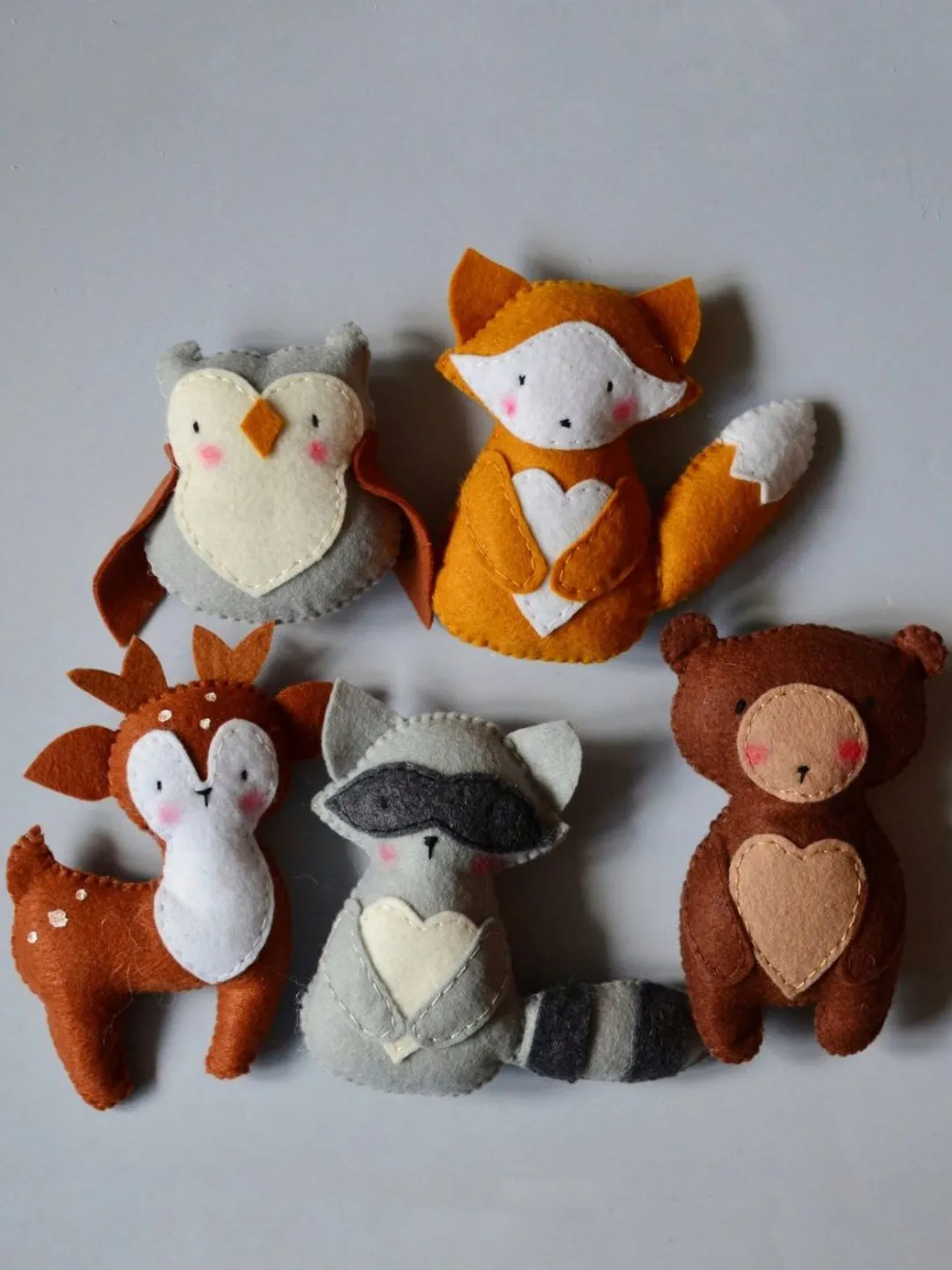 PDF Woodland animals pattern, Sewing tutorial DIY Felt forest animals Decor, Hanging ornament