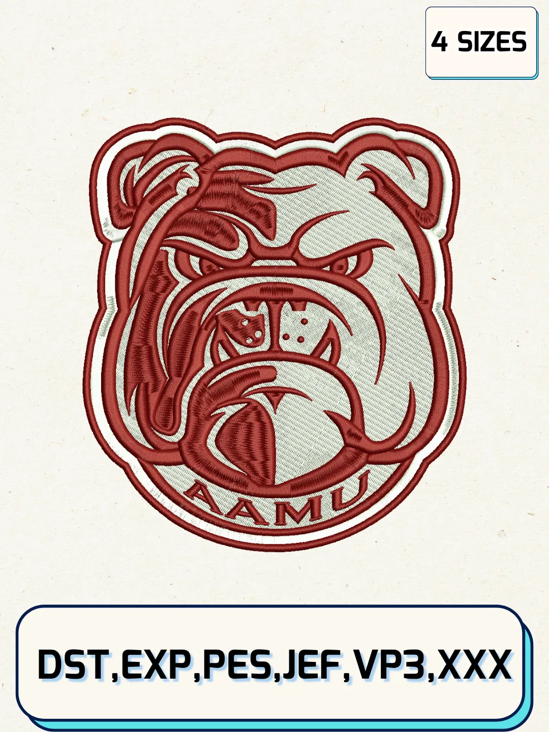 Alabama A&M Bulldogs Logos Embroidery Design Files, NCAA Logos ...