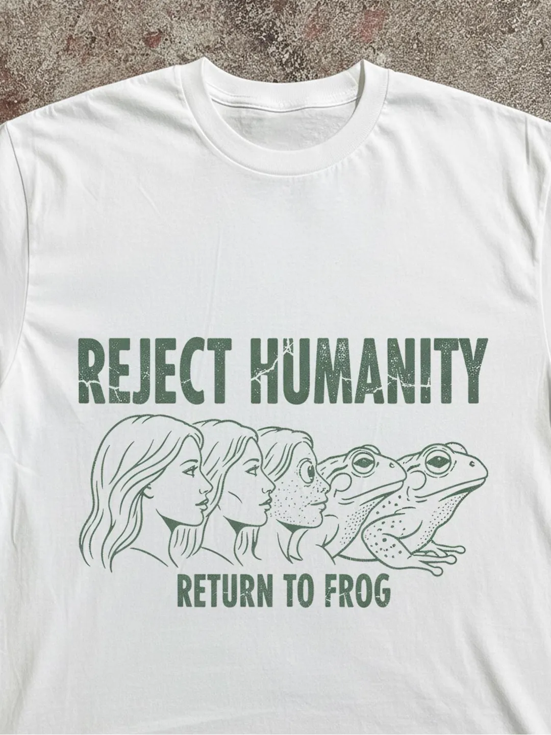 Funny Frog T-Shirt: Vintage Meme Graphic, Weirdcore Style