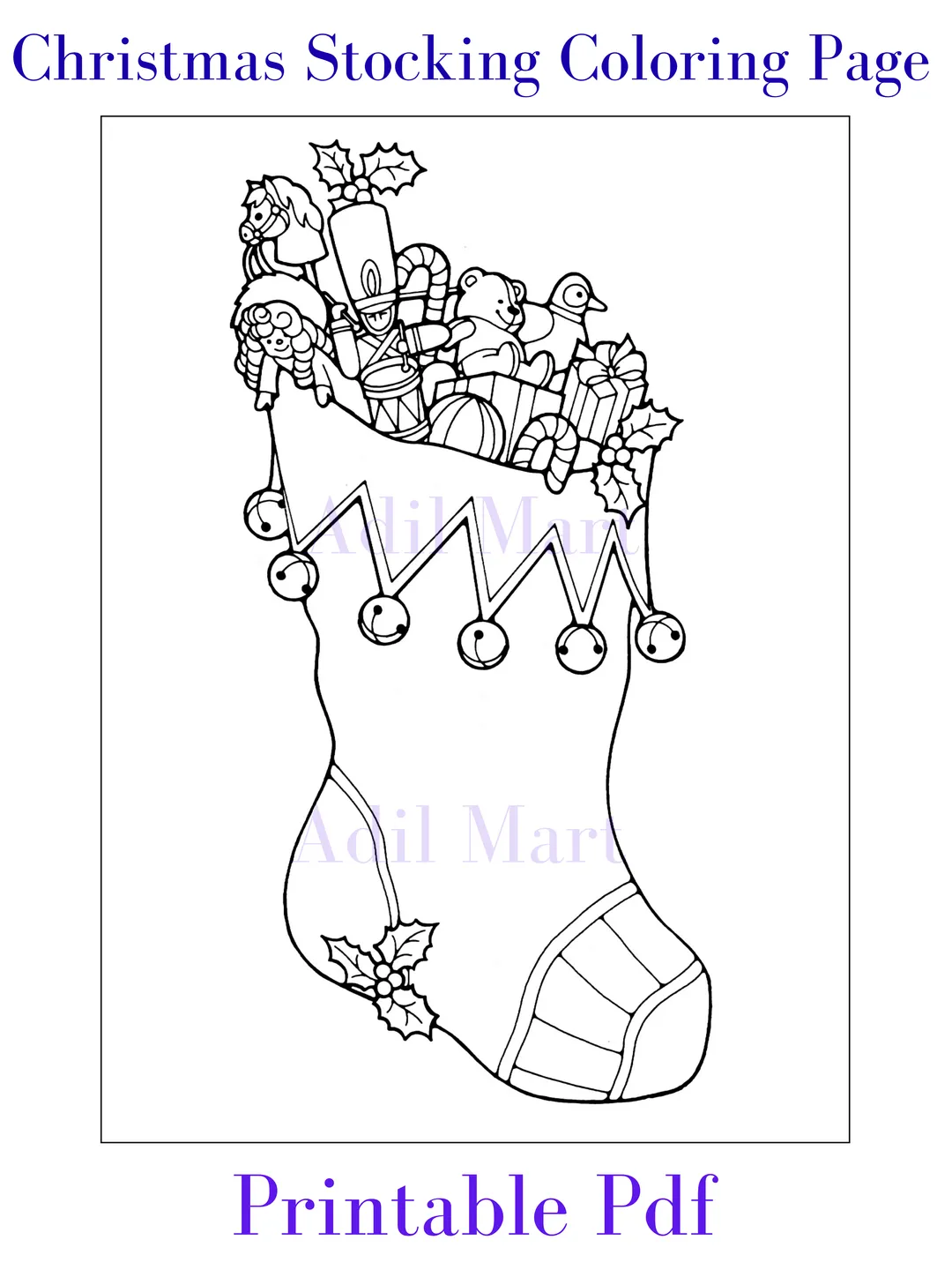 Stocking Christmas Coloring Pages | Festive Holiday Printable Art
