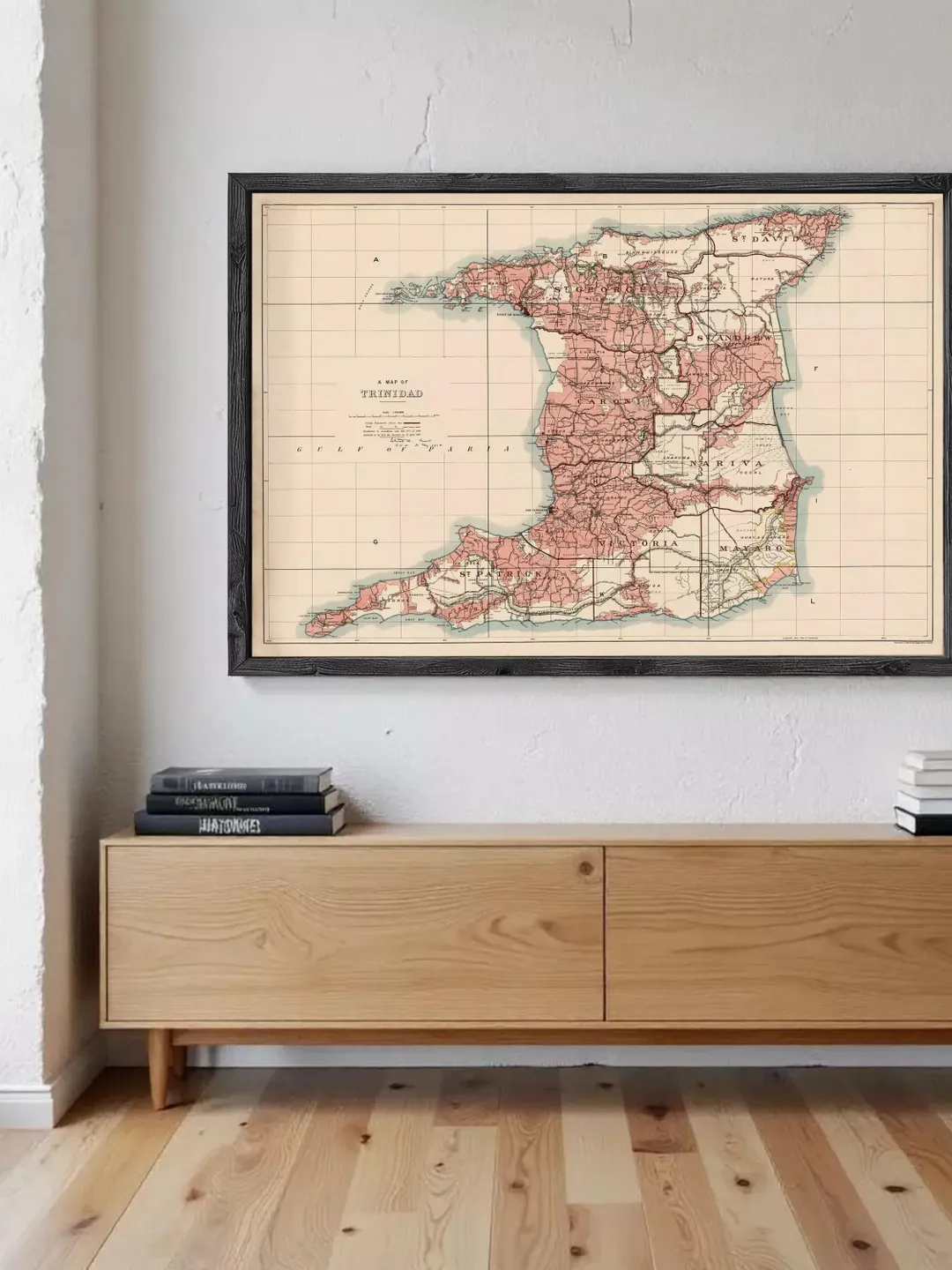 Vintage 1918 Trinidad & Tobago Map Print | Wall Art