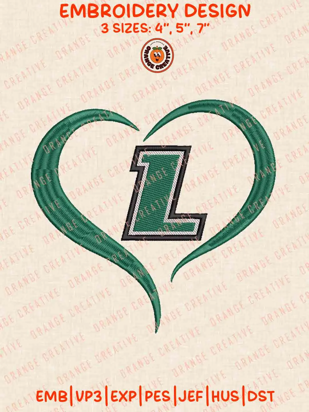 Loyola Maryland Greyhound Heart Embroidery Files, Football Embroidery Designs, College Sport Machine Embroidery Files, 3 Sizes, Custom Sizes, Instant Download
