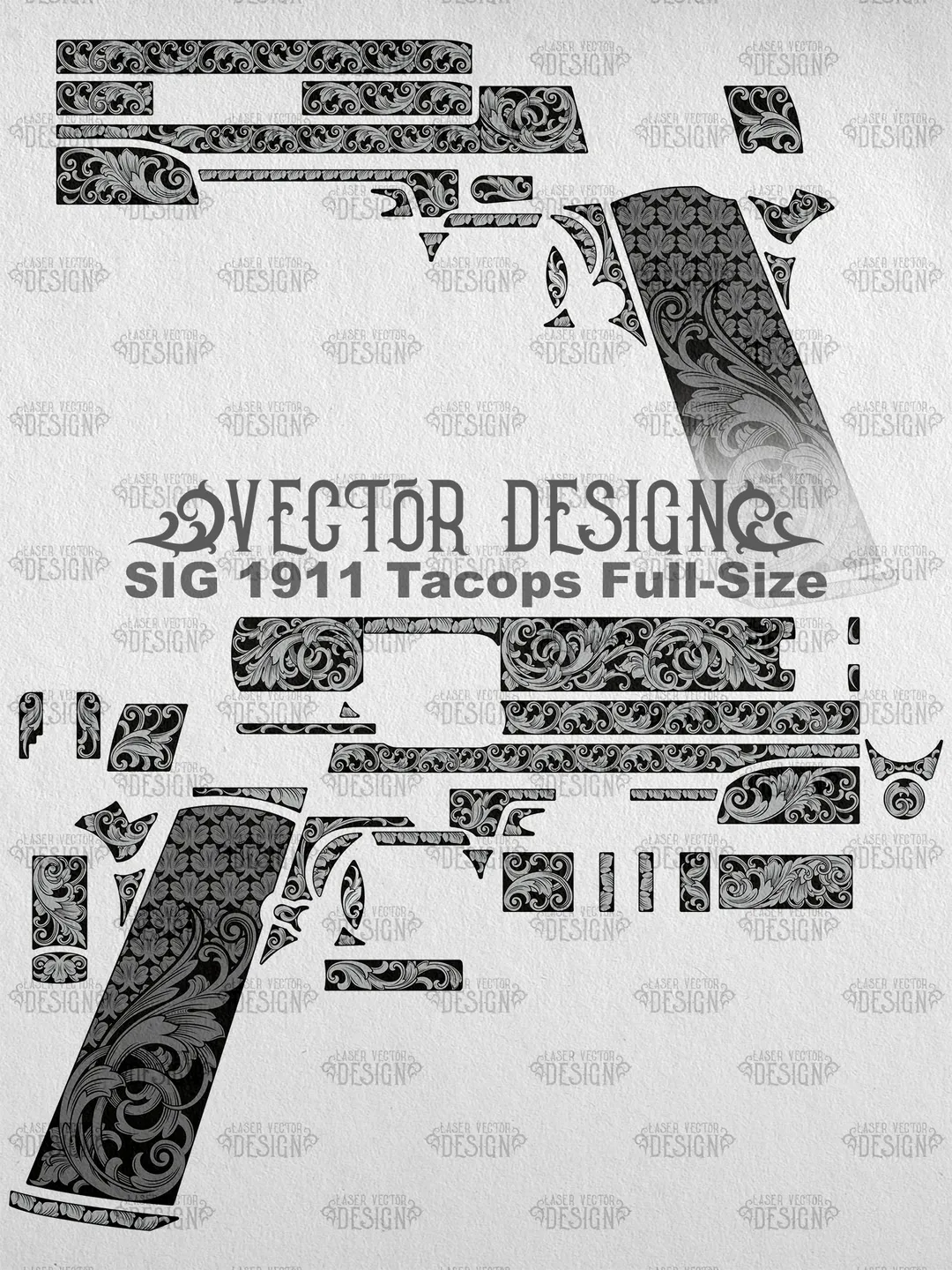 Sig Sticker Design VECTOR DESIGN SIG 1911 Tacops Full-Size Scrollwork 2