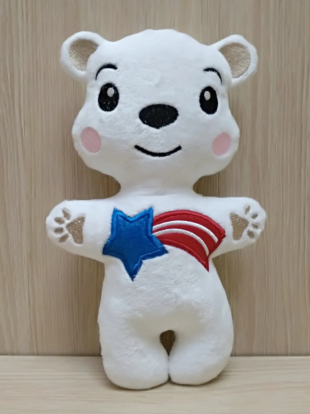 Bear USA stuffed toy In The Hoop Machine embroidery design Bear USA stuffed toy ITH Pattern Machine embroidery design