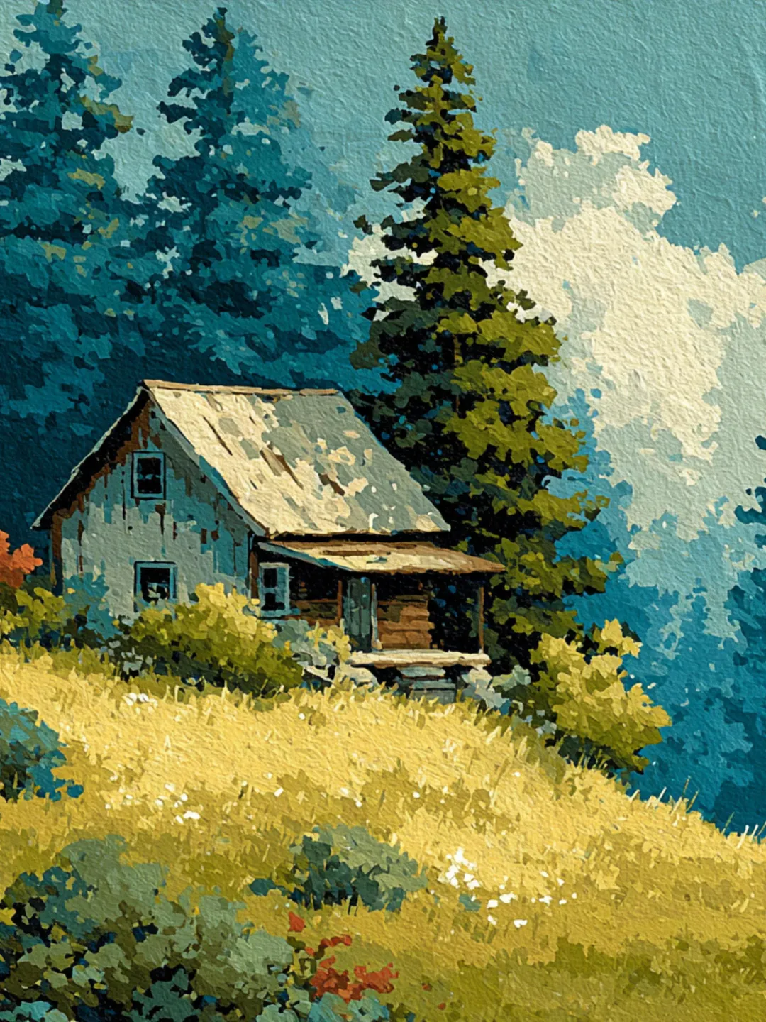 24 Rustic Cabin Forest Landscape Wall Art Vintage Nature Printable Woodland Art Set