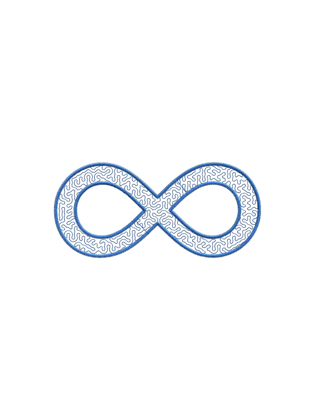 Infinity stipple stitch embroidery design,Infinity stippling stitch embroidery design,Fun embroidery design-151