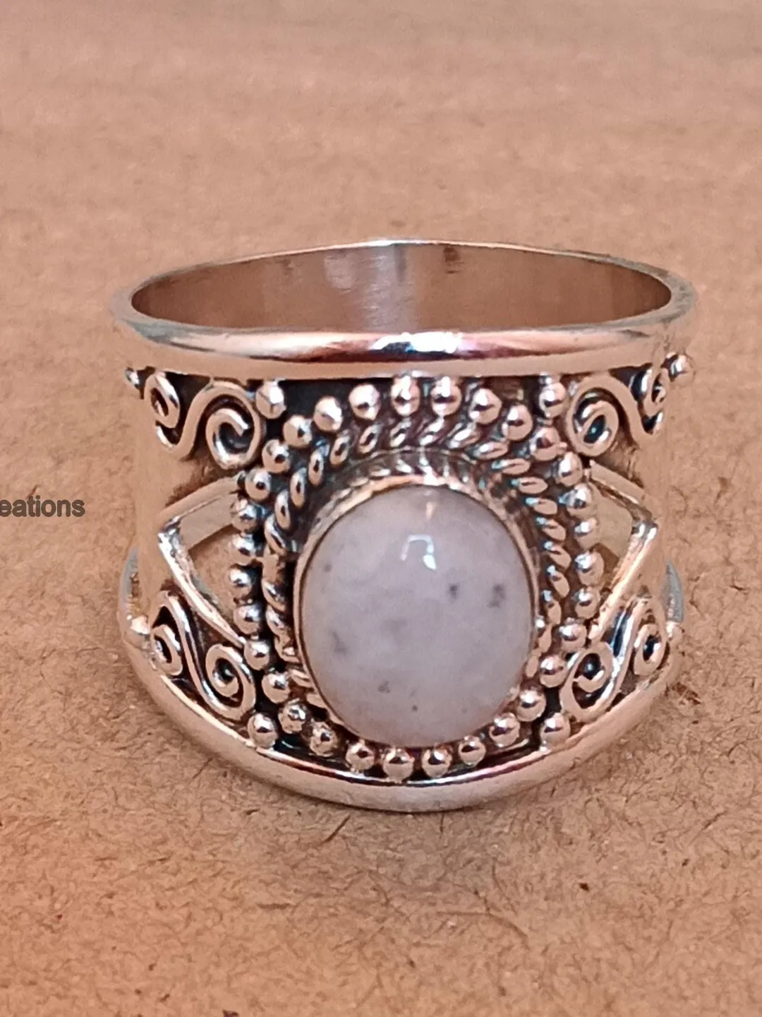 Aquamarine Gifts Band Ring, Handmade Band Ring, 925 Silver Band Ring, Statement & Band Ring, Valentine's Day Gifts Ring, Anniversary Ring,
