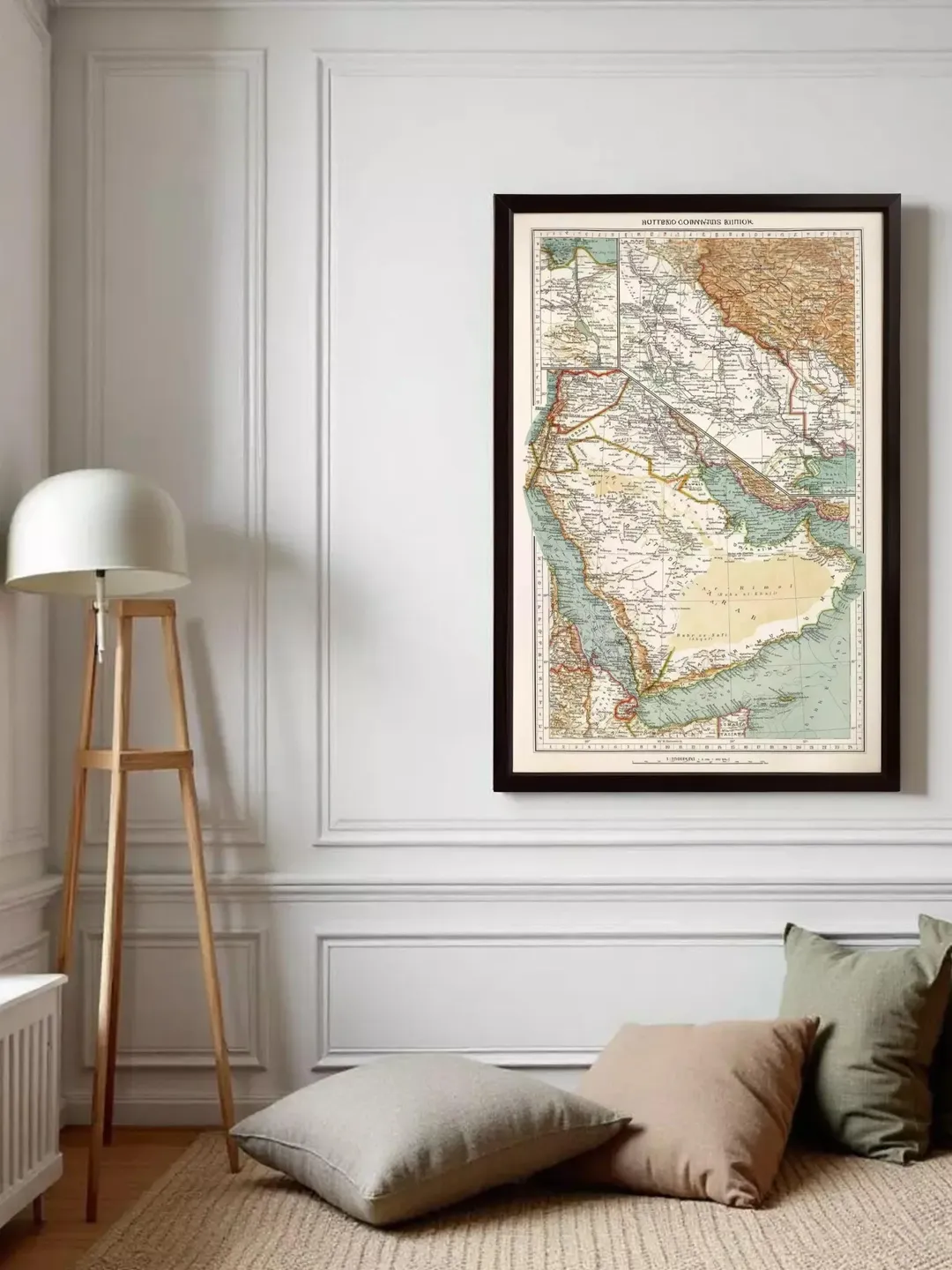 Vintage Middle East Map Print | 1929 Arabia Wall Art