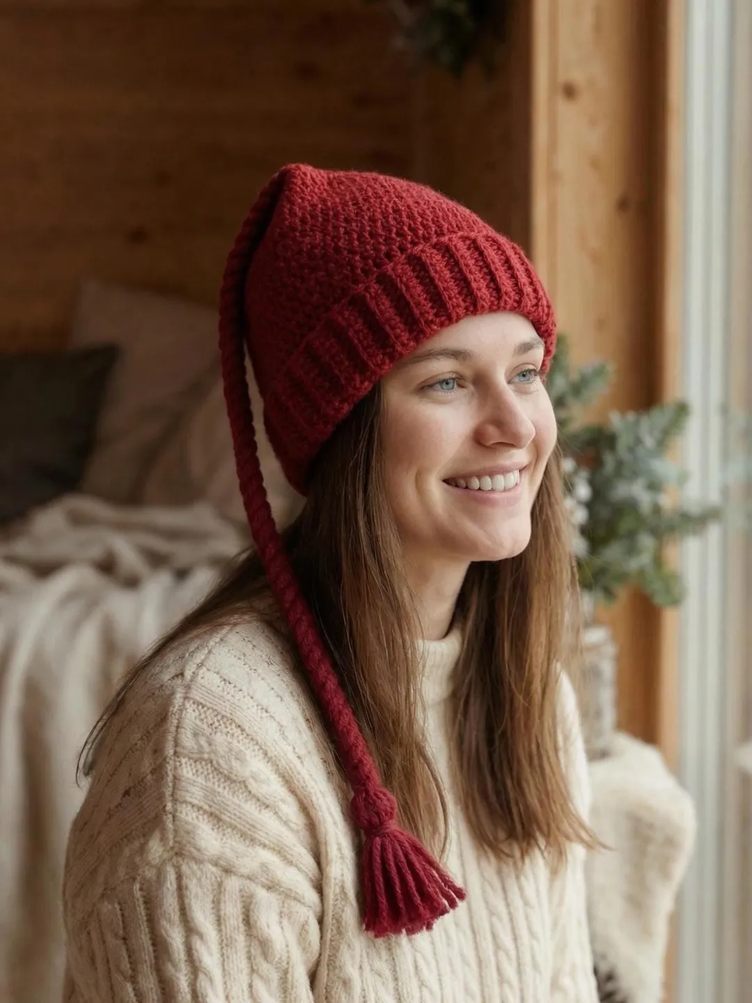 Norwegian Red Ice Out Hat Knitting Pattern Hat PDF, Knitting  display picture 1