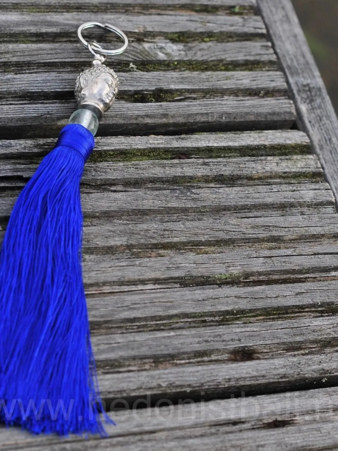 Keychain Buddha Spiritual Bright Blue Tassel Big | Spiritual Jewerly | Buddist accesoiries | Big Handmade Keyring | Spititual Gift Idea Bali