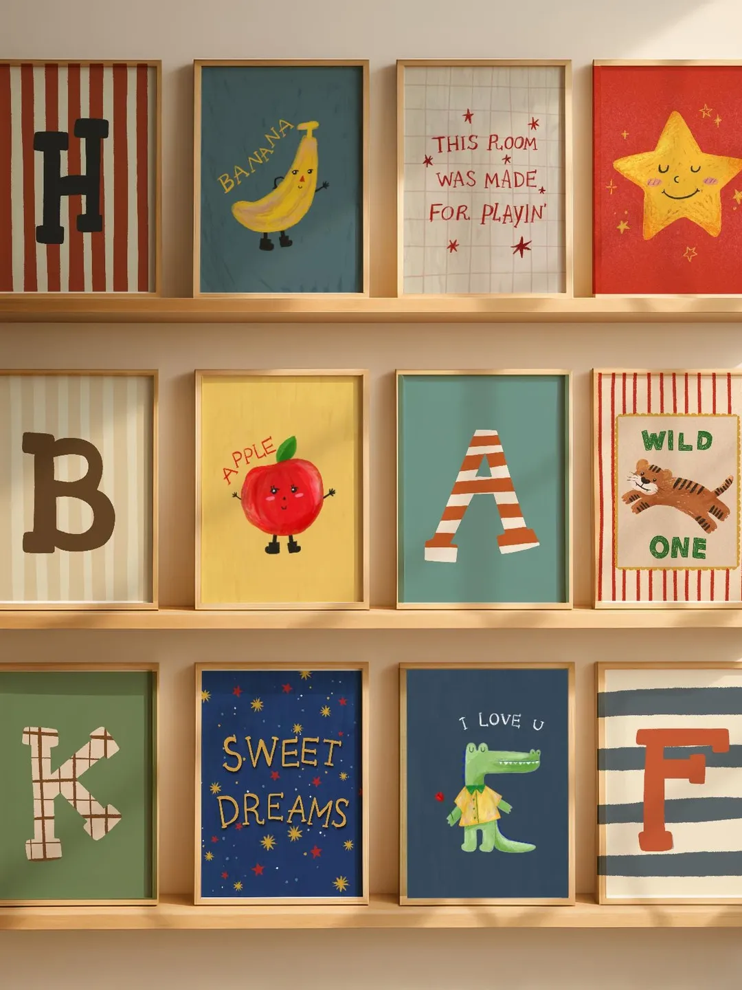 Alphabet Transportation Nursery Print, Whimsical Kids Wall Art, Alphabet name boys room decor, initial wall art, PlayRoom Wall art Bundle