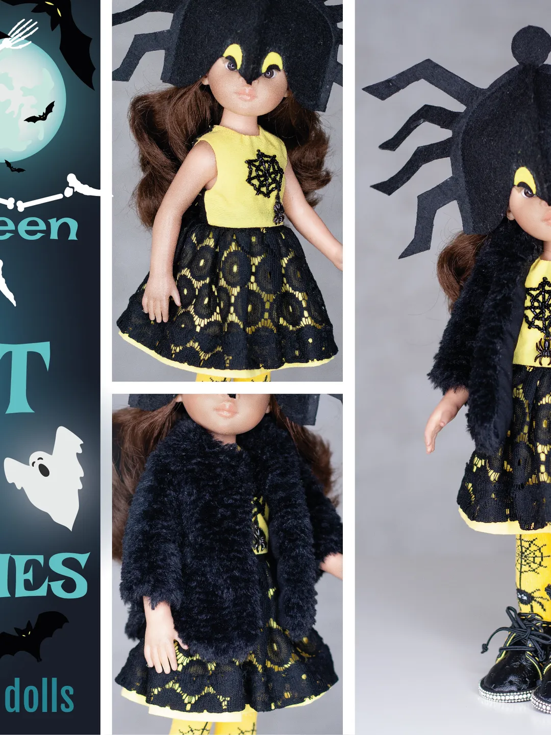 13 inch doll Halloween costume, Paola Reina doll set of clothes, Dianna Effner Little Darling, waist 13 - 14.5 cm