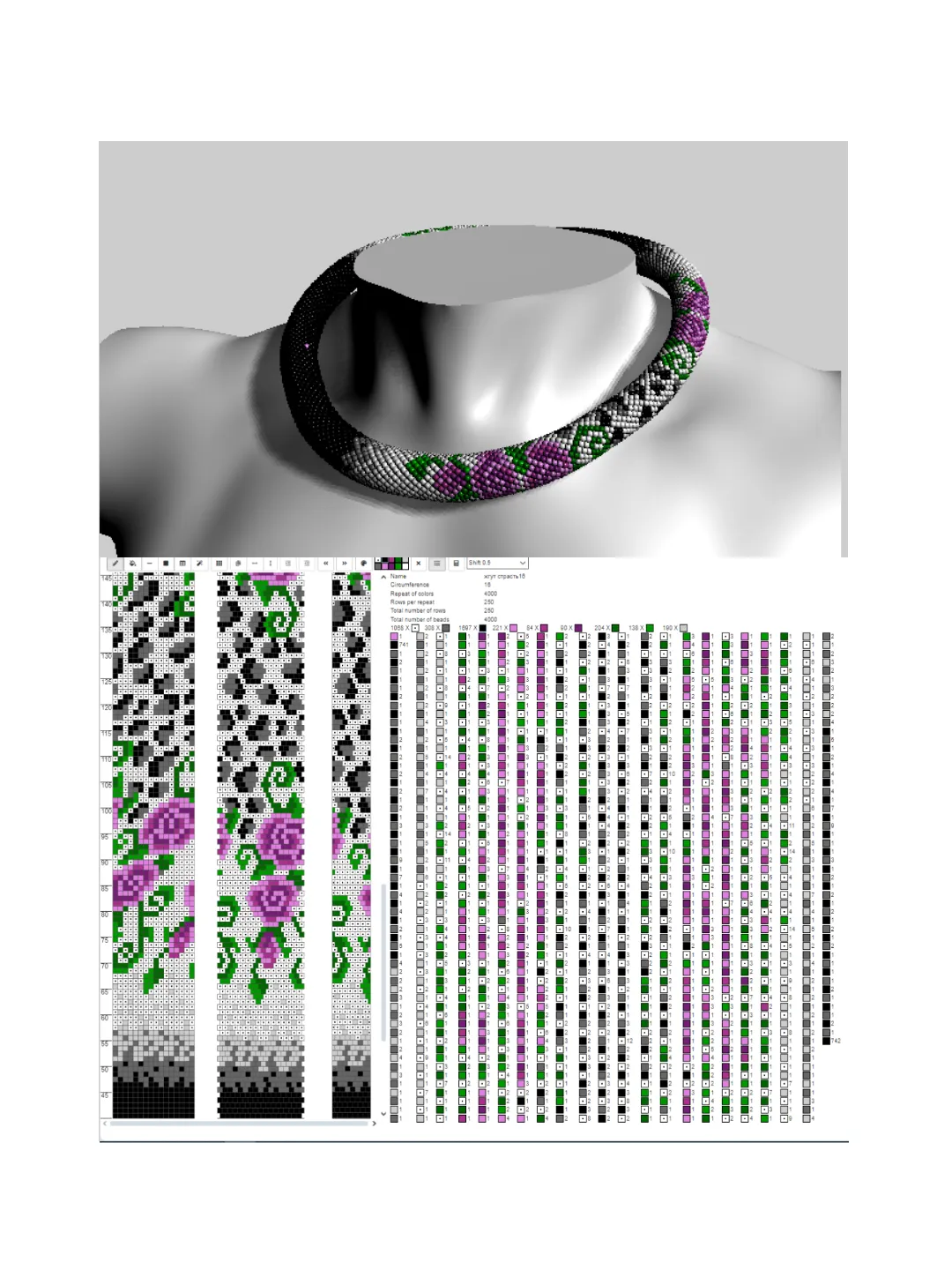 PDF Bead Crochet Pattern , Pattern for Necklace and Bracelet bead crochet