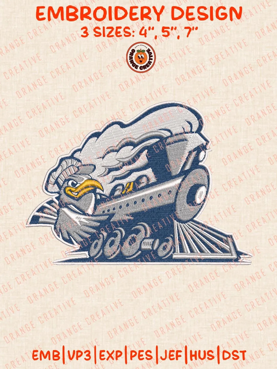Chattanooga Mocs Embroidery Design, NCAA Team Logo Embroidery Design, Machine Embroidery Design File, 4 Sizes, Digital Download