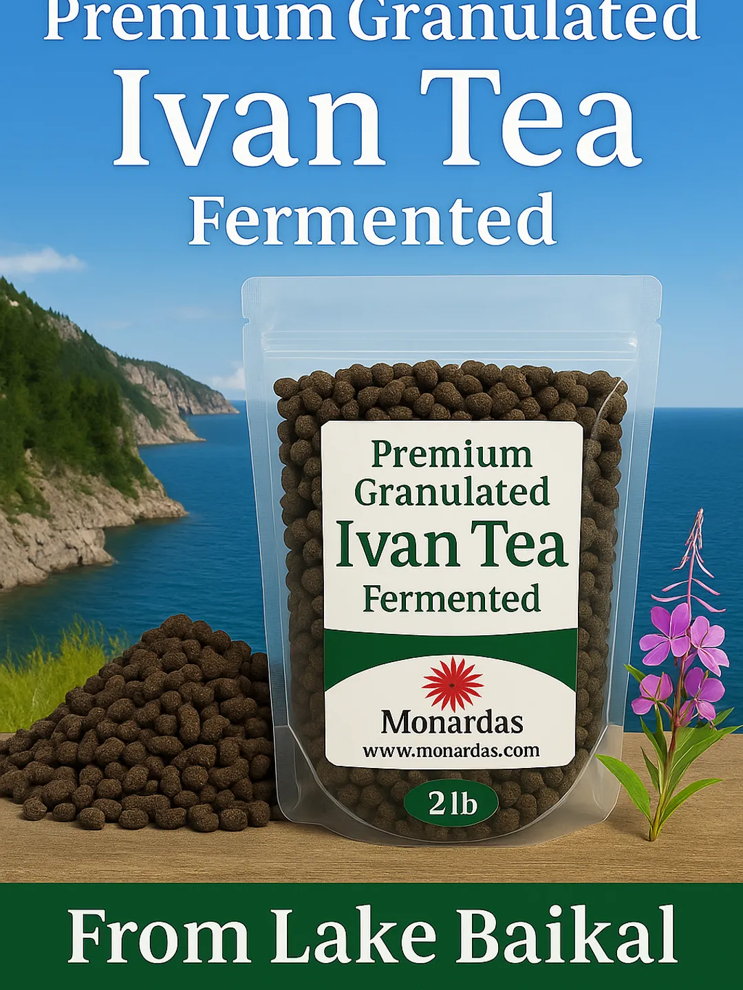 Ivan Tea 2 Lb Bulk – Premium Fermented Herbal Tonic – Caffeine-Free, Natura