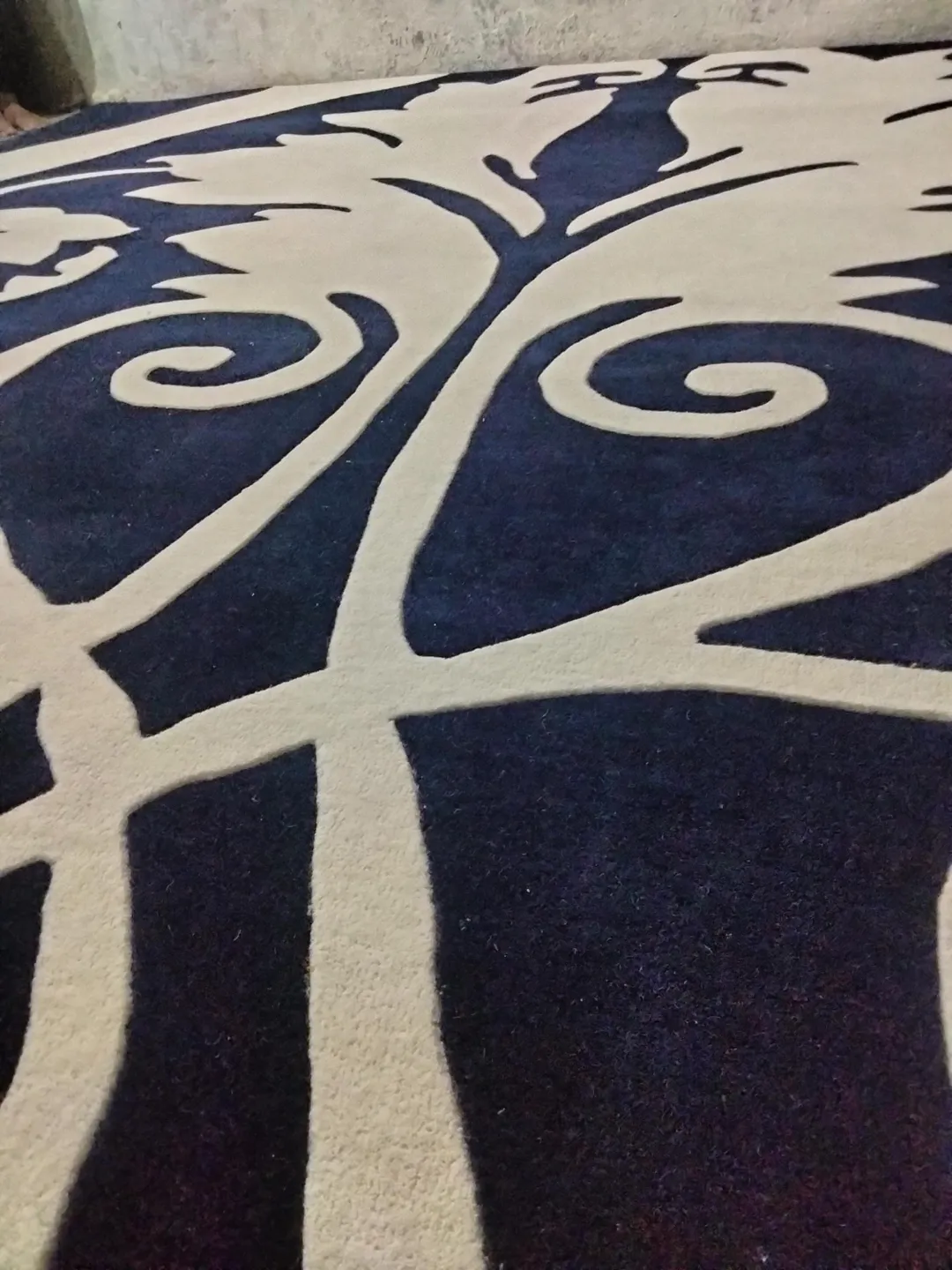 Modern Navy Hand Tufted Wool Area Rug