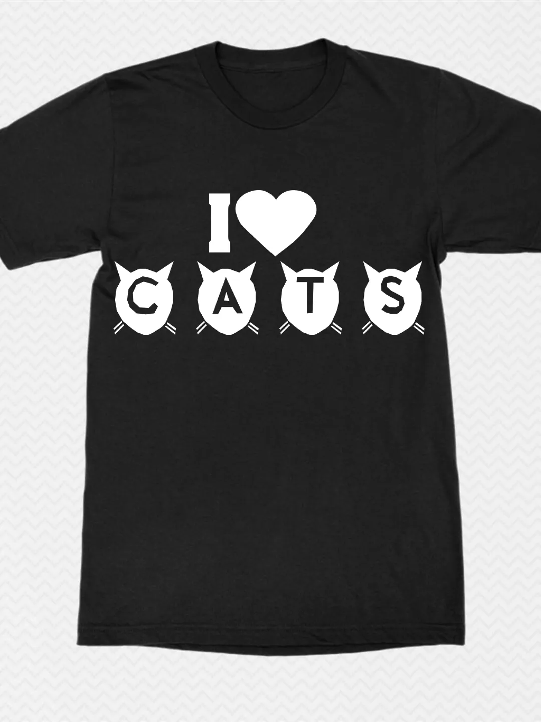 T Shirt Design: I Love Cats, Design For Shirt