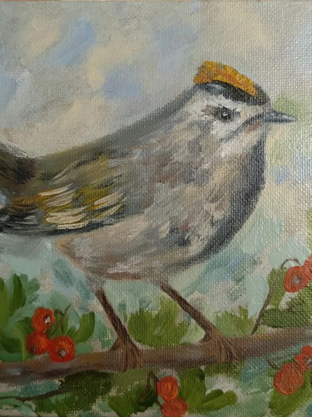 Oil painting Little bird