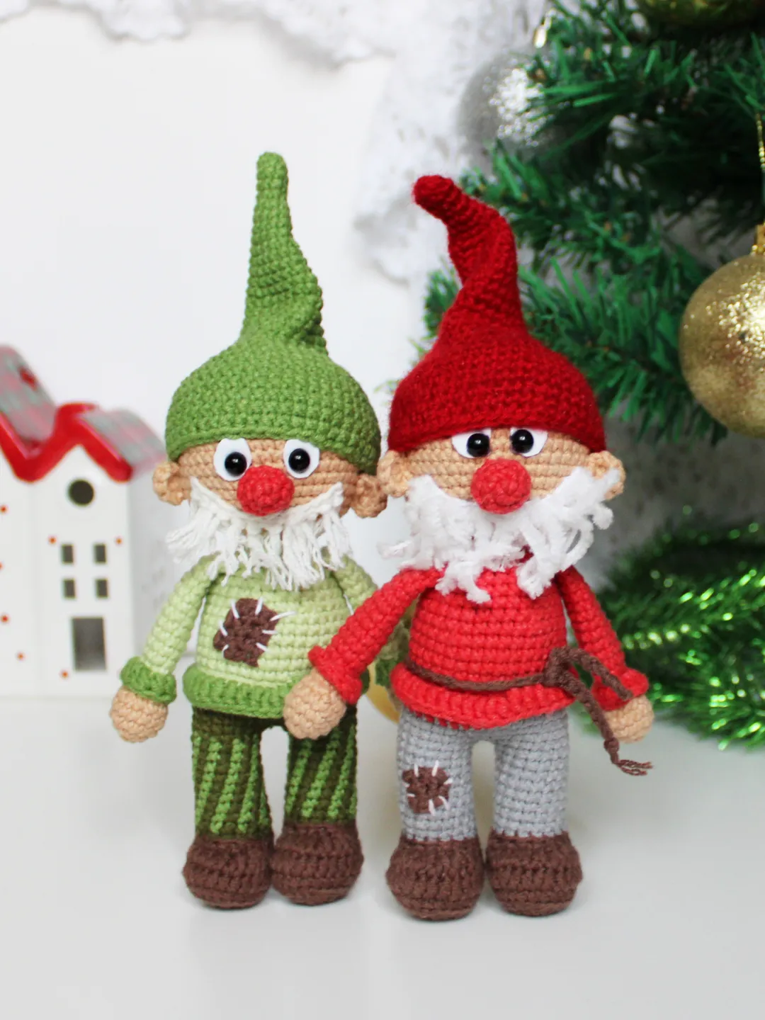 Crochet gnomes pattern PDF in English Amigurumi little gnomes Christmas toys