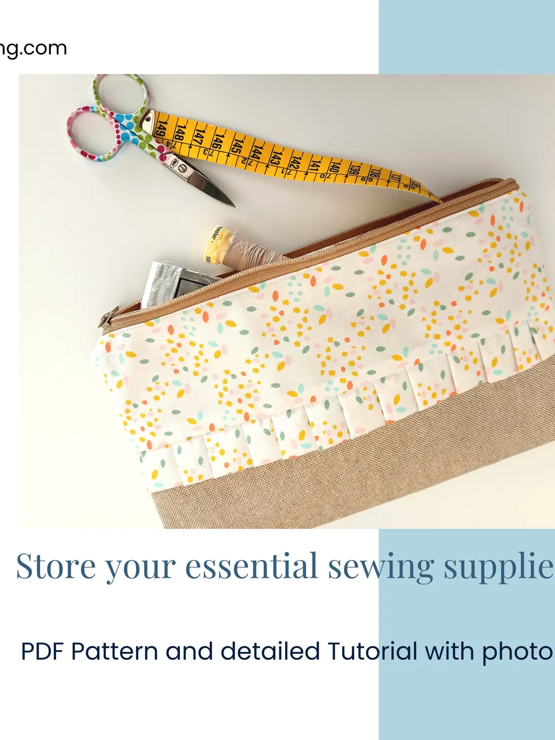 Serger Ruffle Pouch Pattern Ruffle Zipper Pouch Sewing Pattern, Pleated Makeup Bag (PDF Pattern)