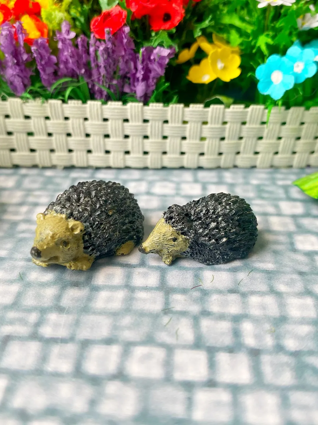 Hedgehogs for the puppet garden. Doll miniature 1:12. Toy for a doll.Accessories for a dollhouse.