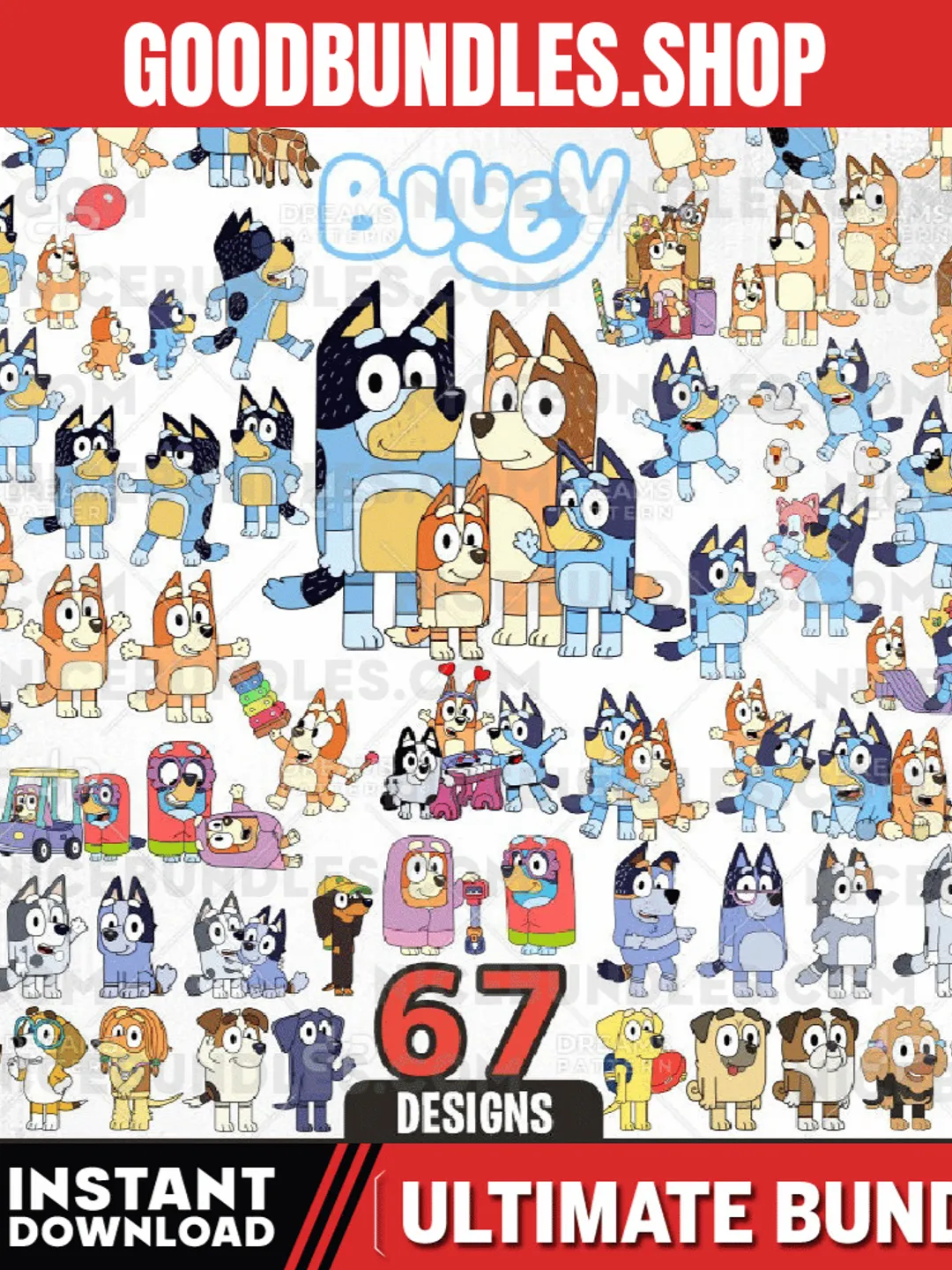 Blue Dog and Friends Svg,Easy to use,Cartoon Characters Cliparts ...