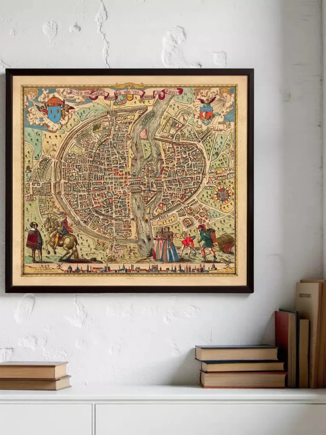 Vintage Paris Map Print | 1576 Antique City Plan