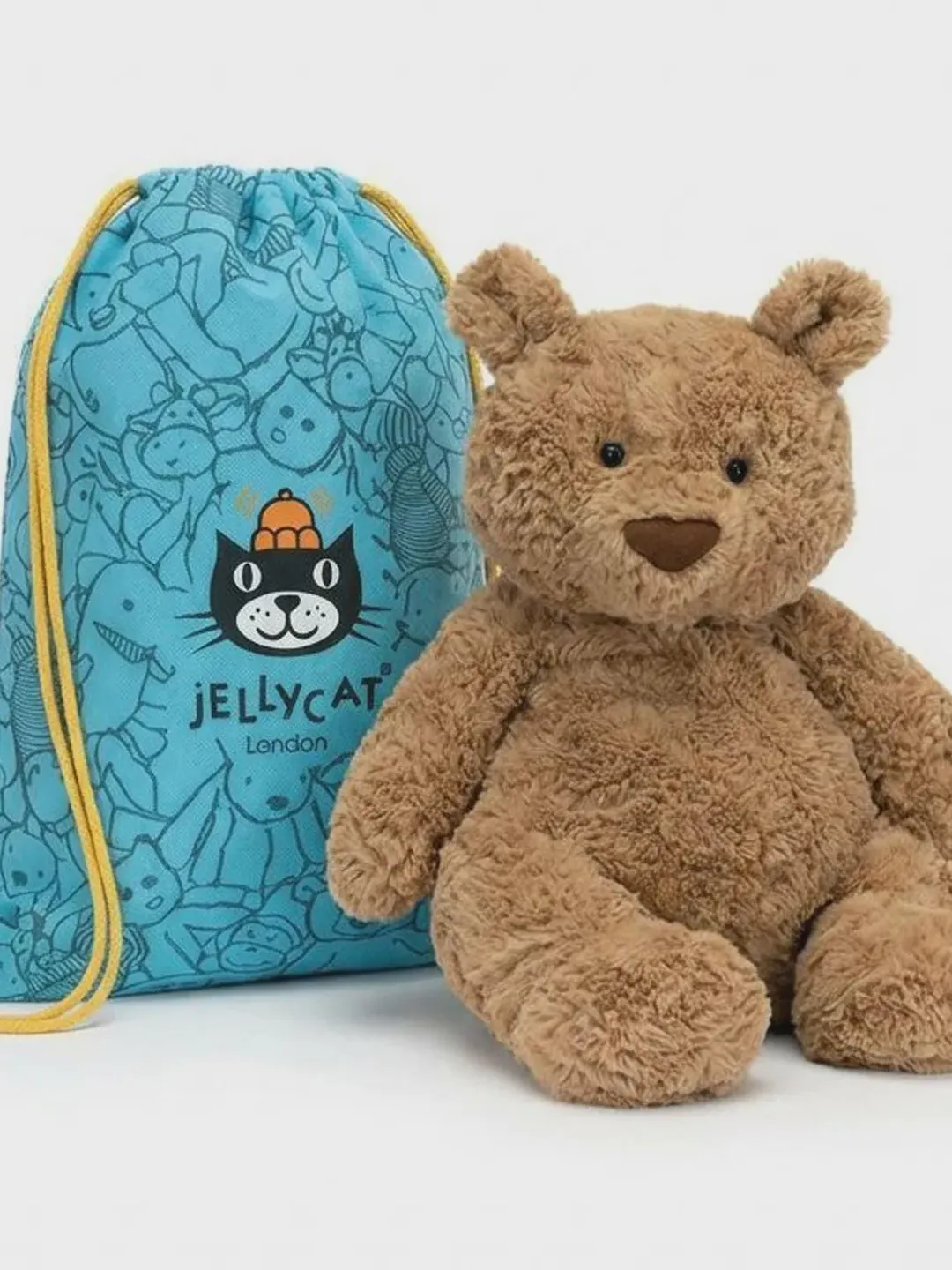 Jellycat Bartholomew Bear Bathrobe Plush Doll Dust Bag New with