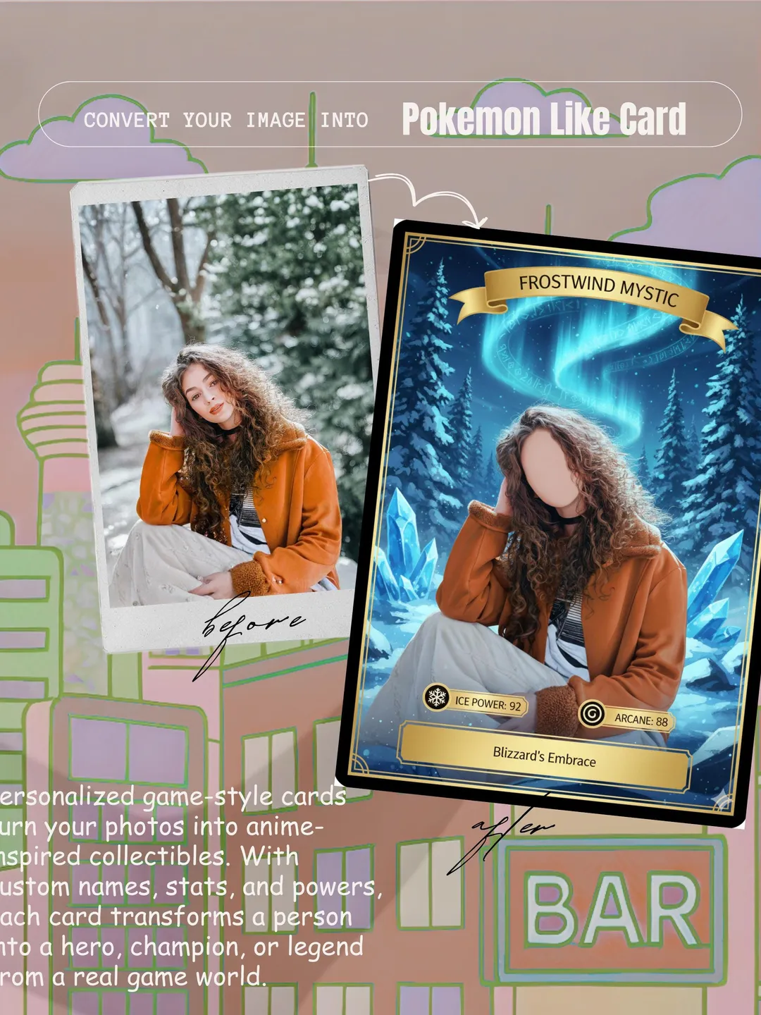 Custom Pokemon Card Printable, Personalized Play Cards Gift, Custom ...