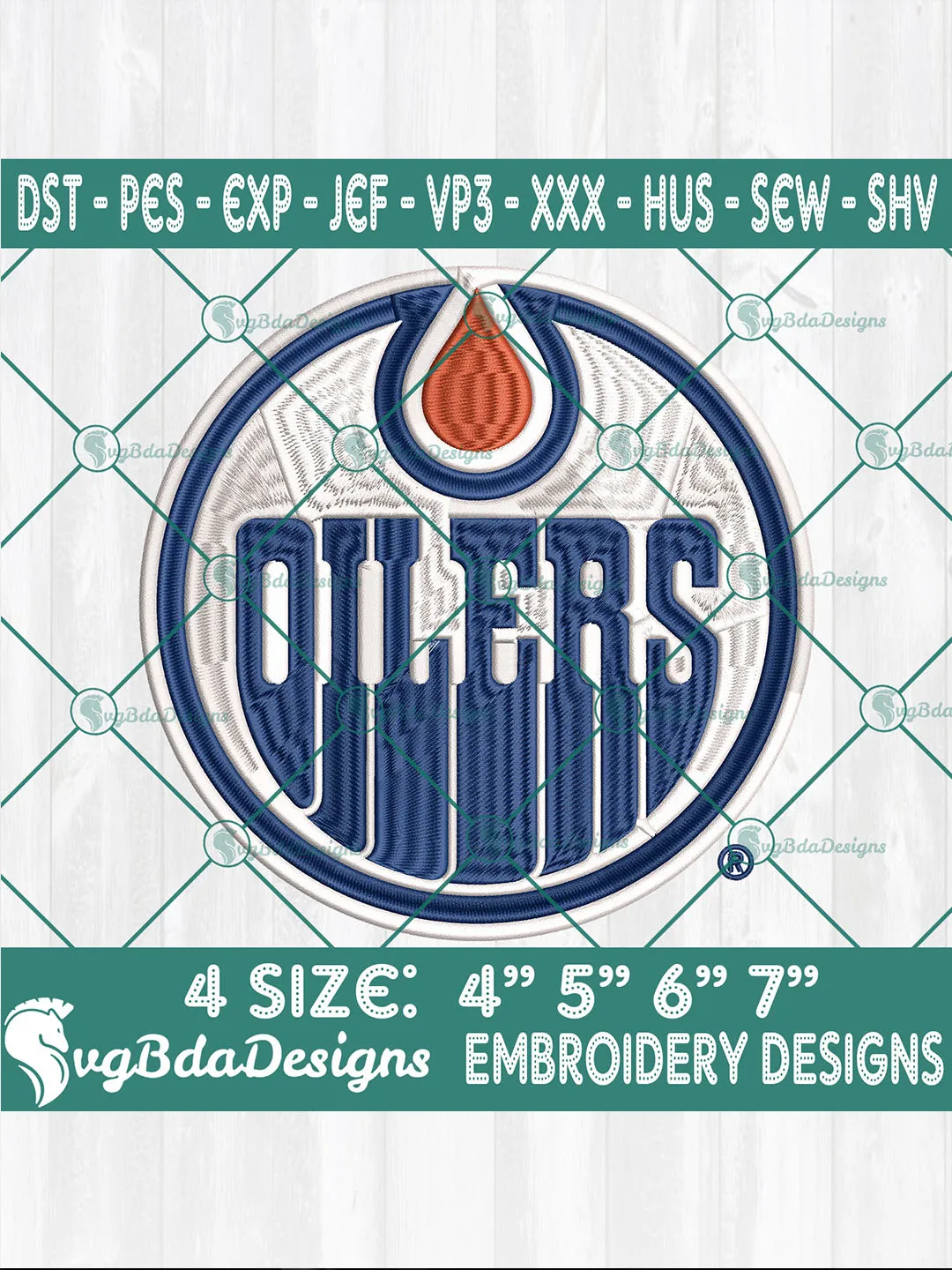 Edmonton Oilers Embroidery Designs | NHL Logo Digital Files