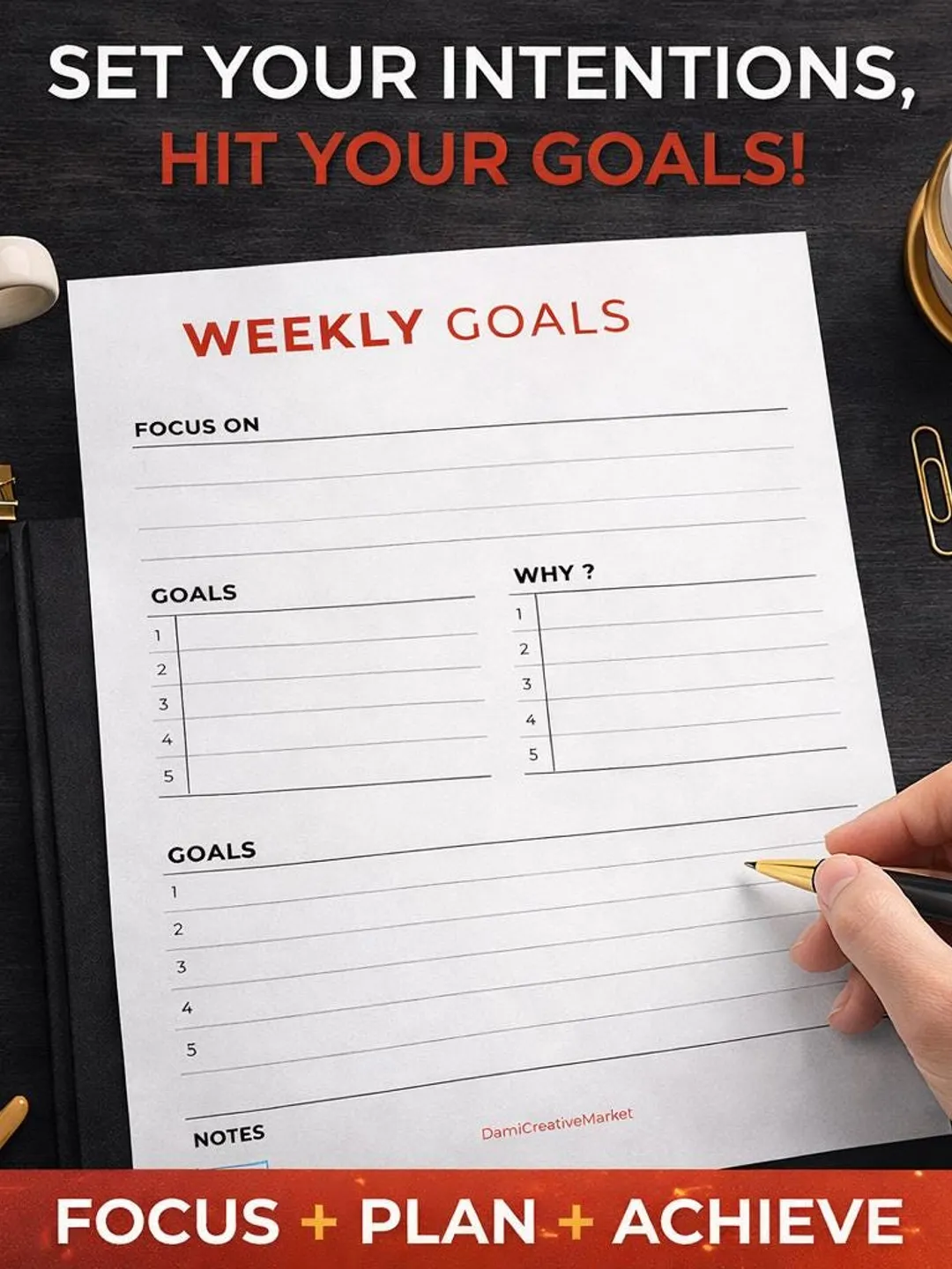 Minimalist Weekly Planner Printable | A4 A5 Letter Sizes (Digital Download
