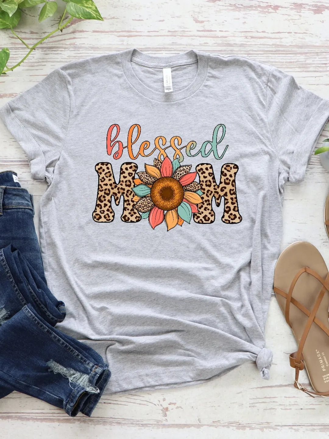 Blessed Mom Shirt, New Mom Shirt, Sunflower Shirt, Mother's Day TShirt, Mom Gift, Blessed Mama Tee