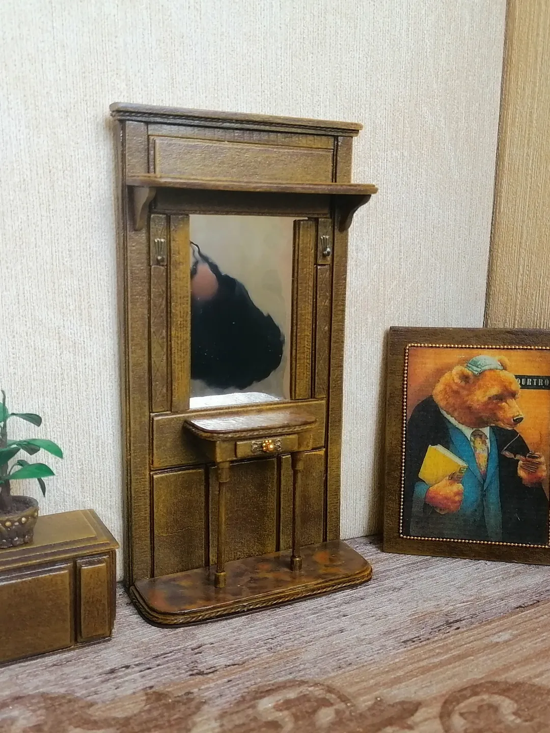 Hallway for a dollhouse. Scale 1:12.Doll hallway. miniature dollhouse.Handmade.