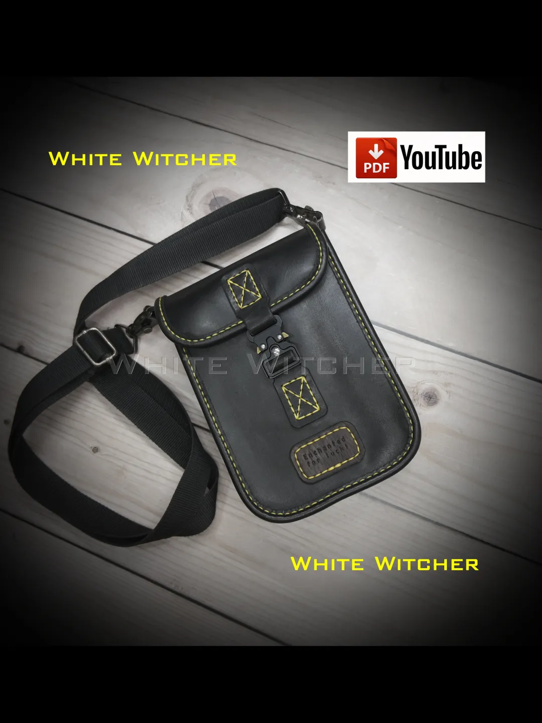 Mens leather bag. - leather pattern / 5mm pitch / BG39